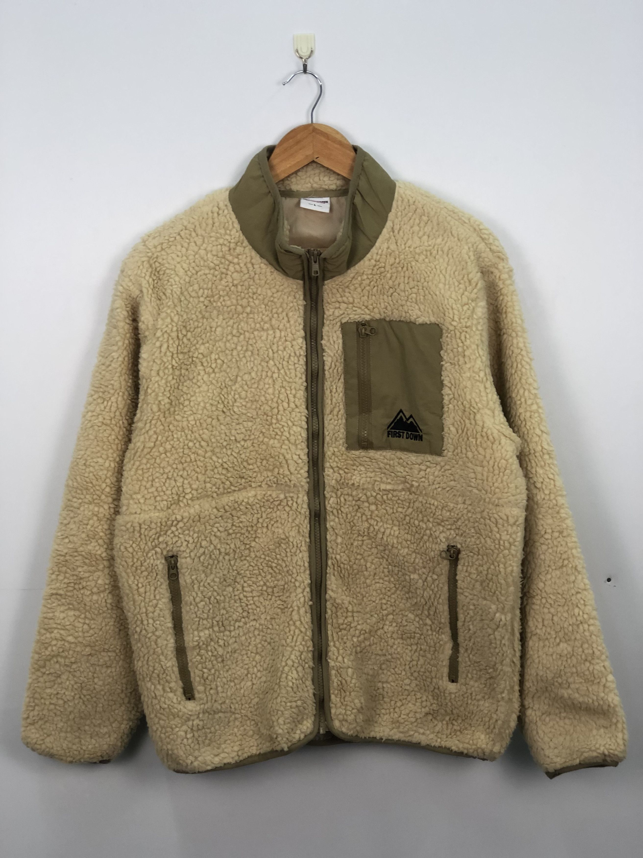 Vintage Vintage First Down Fleece Jacket J0232 Size US L / EU 52-54 / 3 - 1 Thumbnail
