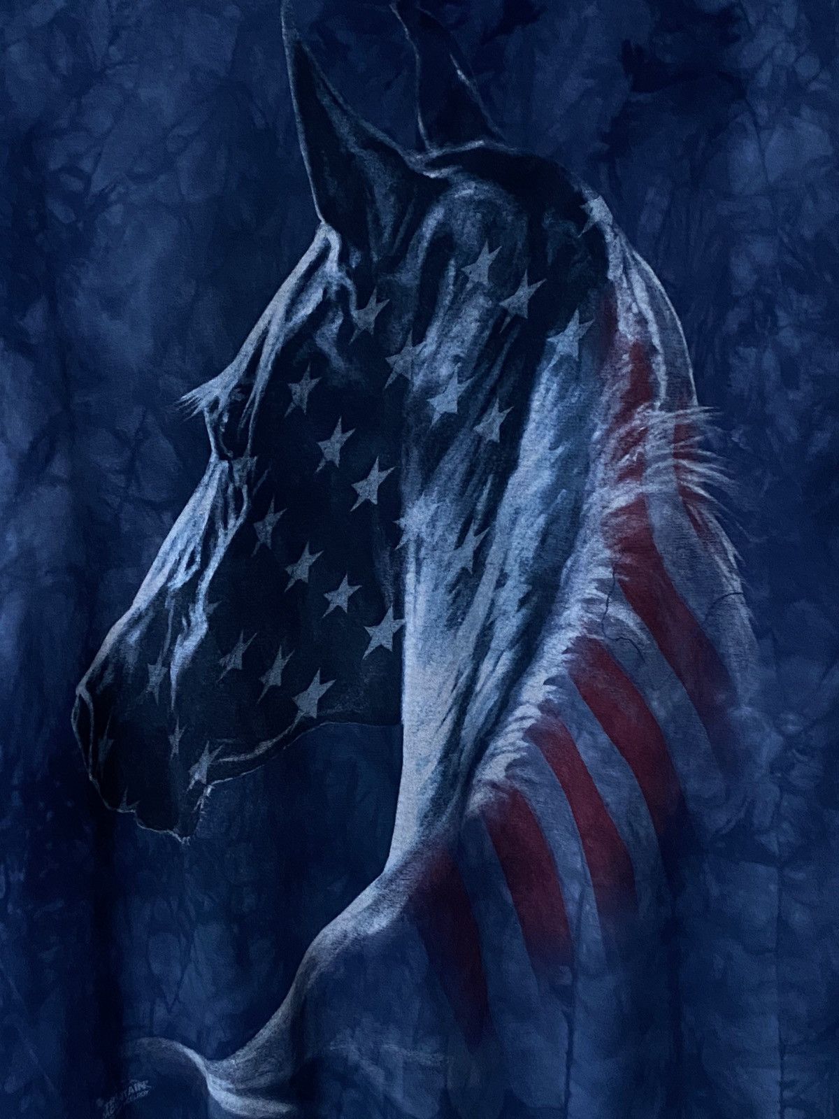 Vintage Vintage The Mountain 2012 Patriotic Horse American Flag Tie DyeTees Size US XXL / EU 58 / 5 - 2 Thumbnail