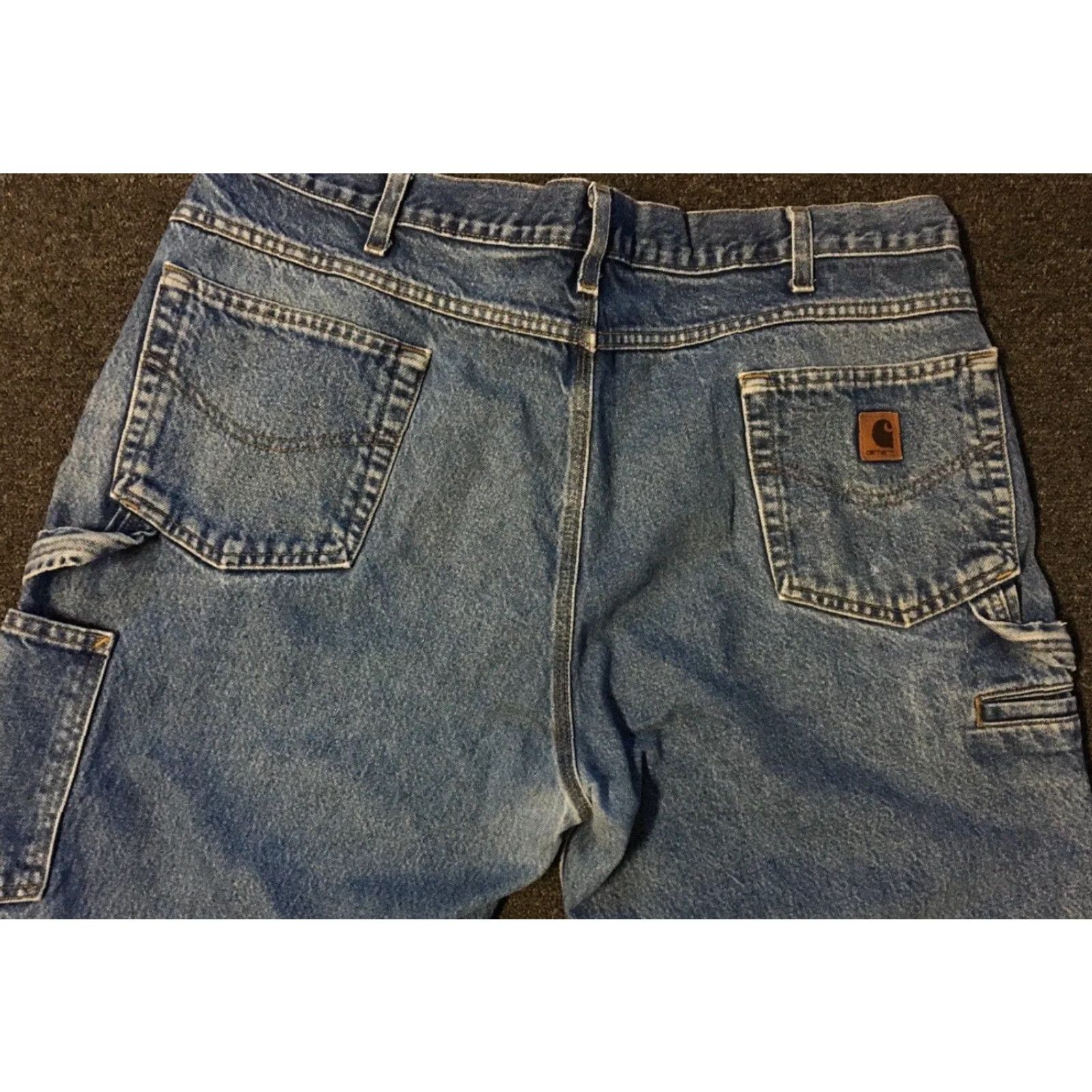 Carhartt VINTAGE Carhartt Jeans 90s Distressed Faded 42 Blue Men Regular 30 In USA Grunge Skate Punk Biker Western 80s 90s Western Casual Size US 42 / EU 58 - 4 Thumbnail