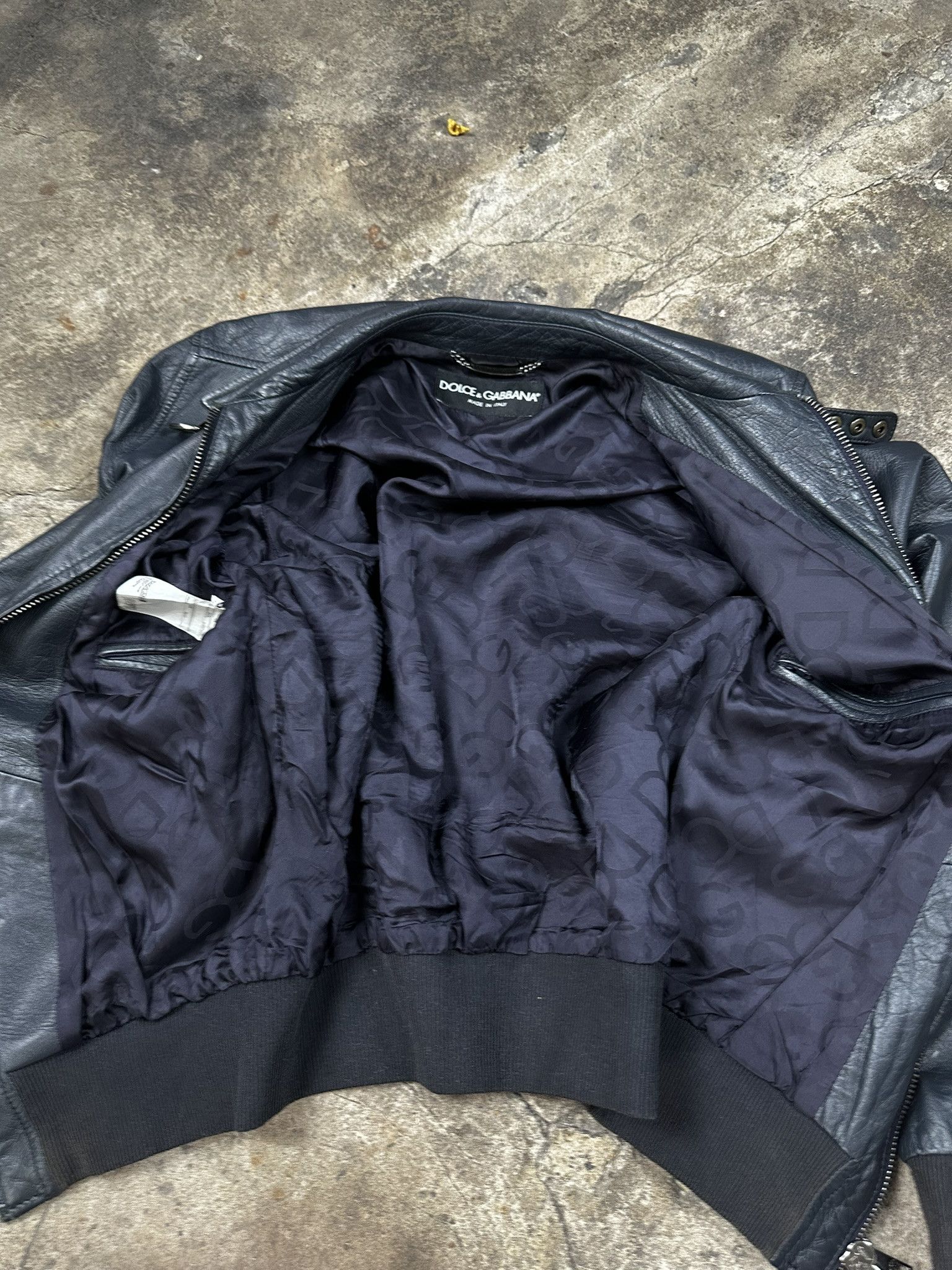 Dolce & Gabbana 2000s Dolce & Gabbana Police Leather Bomber Jacket Vintage Size US M / EU 48-50 / 2 - 7 Thumbnail