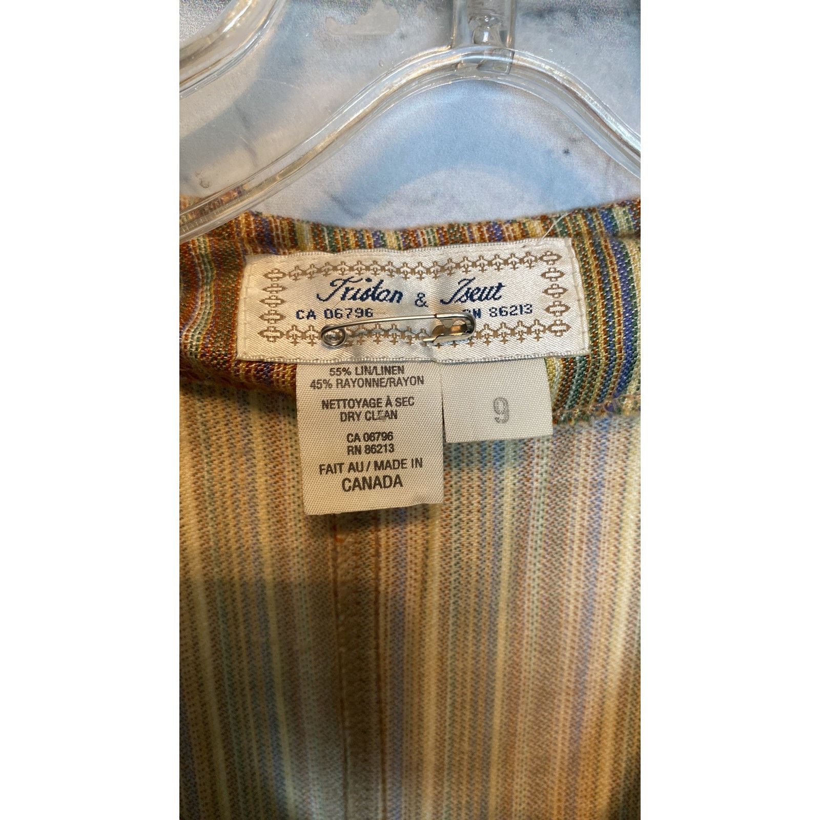 Vintage Vntg Tristan & Iseut Linen Boho Long button Dress 9(S) Size S / US 4 / IT 40 - 3 Thumbnail