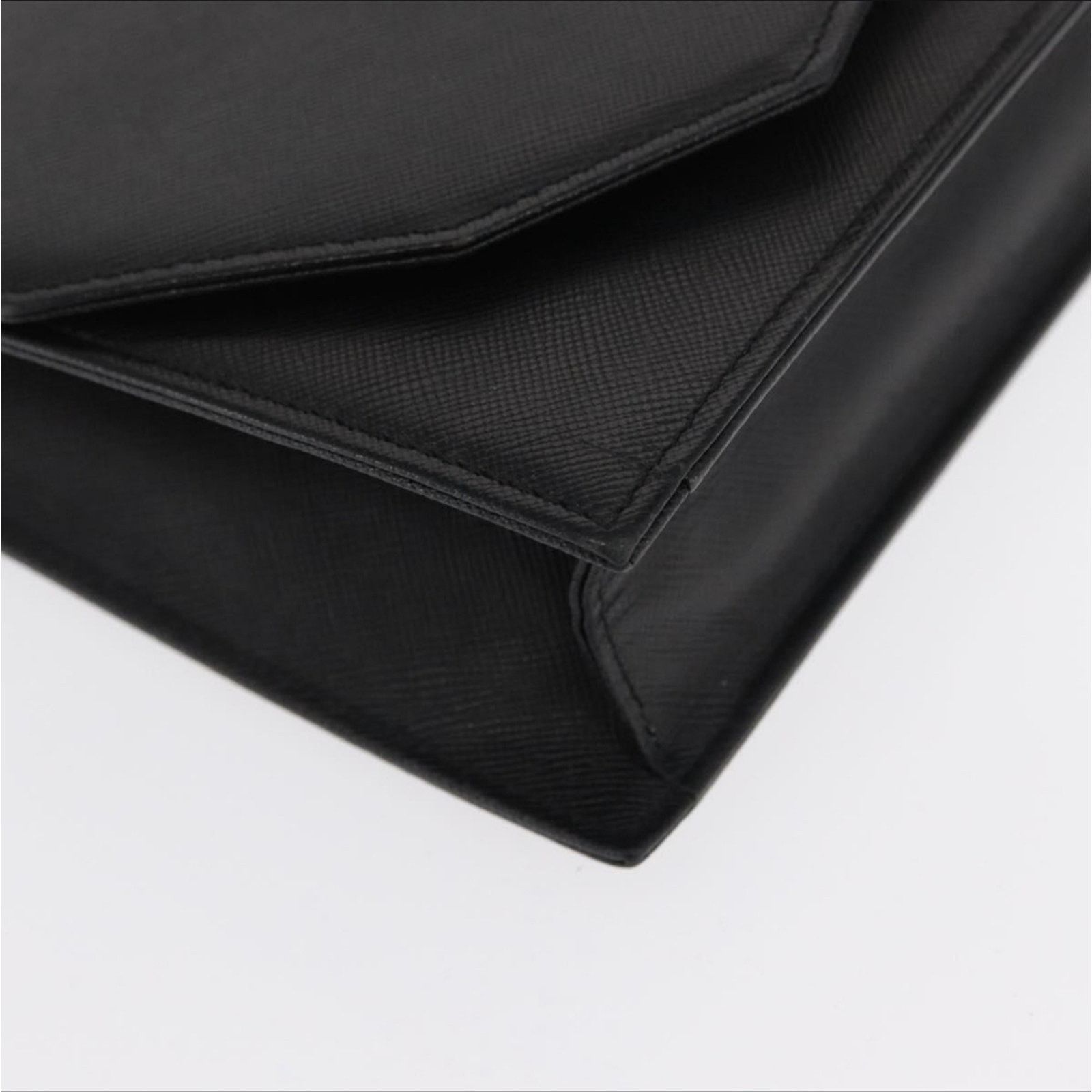 Yves Saint Laurent Vintage Yves Saint Laurent Leather Clutch Saffiano Tonal YSL Size ONE SIZE - 7 Thumbnail