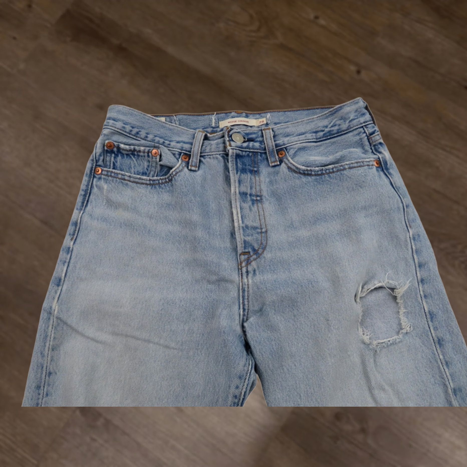 Levi's Levi'S Premium Big E Wedgie Jeans 28x25 High Rise Straight Fit Button Fly Denim Size 28" / US 6 / IT 42 - 1 Thumbnail