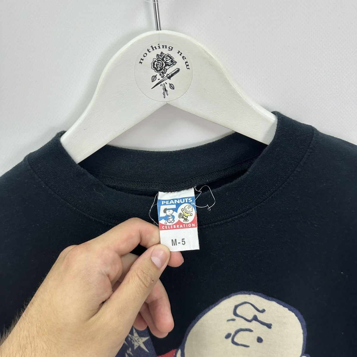 Vintage Vintage 90s Peanuts All American Boy tee 50 year celebration Size US M / EU 48-50 / 2 - 7 Thumbnail
