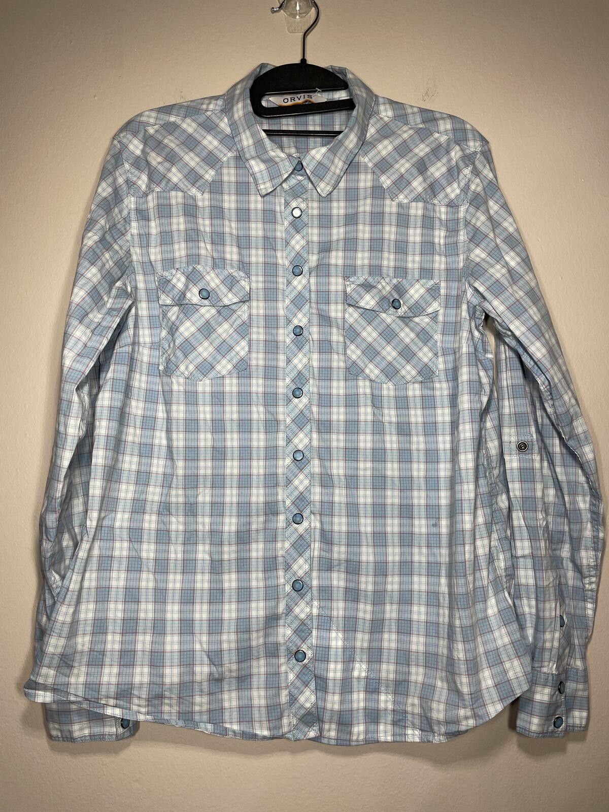 Orvis Orvis Blue Plaid Pearl Snap Western Shirt Coastal Gorpcore M Size M / US 6-8 / IT 42-44 - 1 Thumbnail