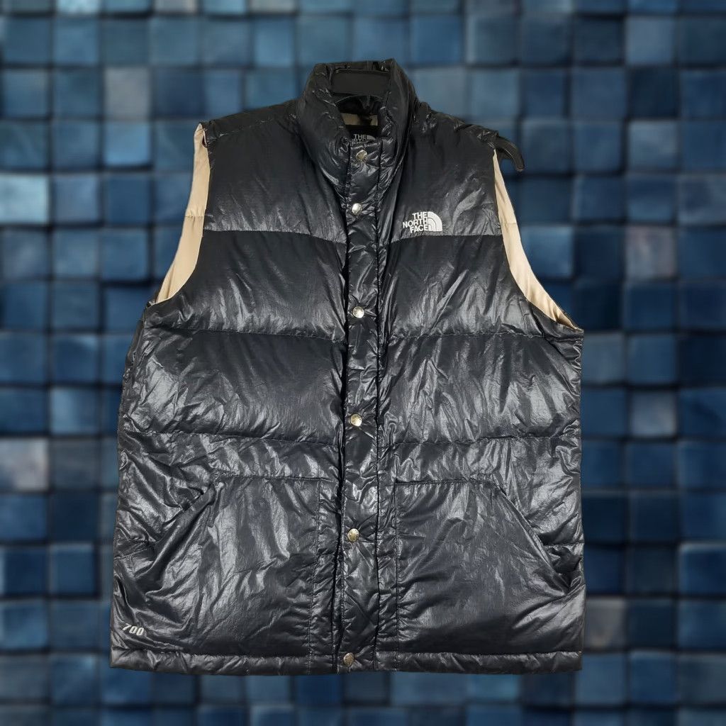 The North Face North Face 700 Vest Mens L Nuptse Gilet Down Puffer Sleeveless Black Tan Jacket Size US M / EU 48-50 / 2 - 1 Thumbnail