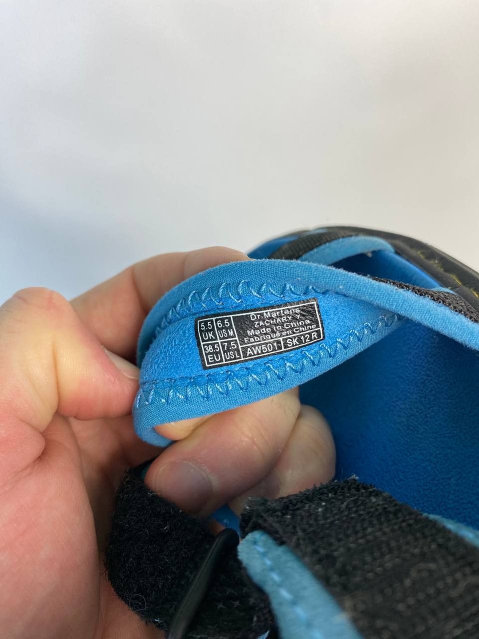 Dr. Martens × Vintage Dr Martens Sandals Blue Black Hook Loop Size us 6.5 Size US 6.5 / IT 36.5 - 3 Thumbnail