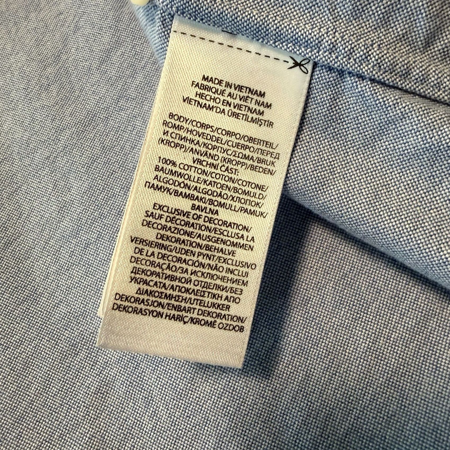 Polo Ralph Lauren Polo Ralph Lauren Button-Front Shirt Mens 3XLT Blue Long Sleeve Cotton Big Tall Size US XXL / EU 58 / 5 - 5 Thumbnail