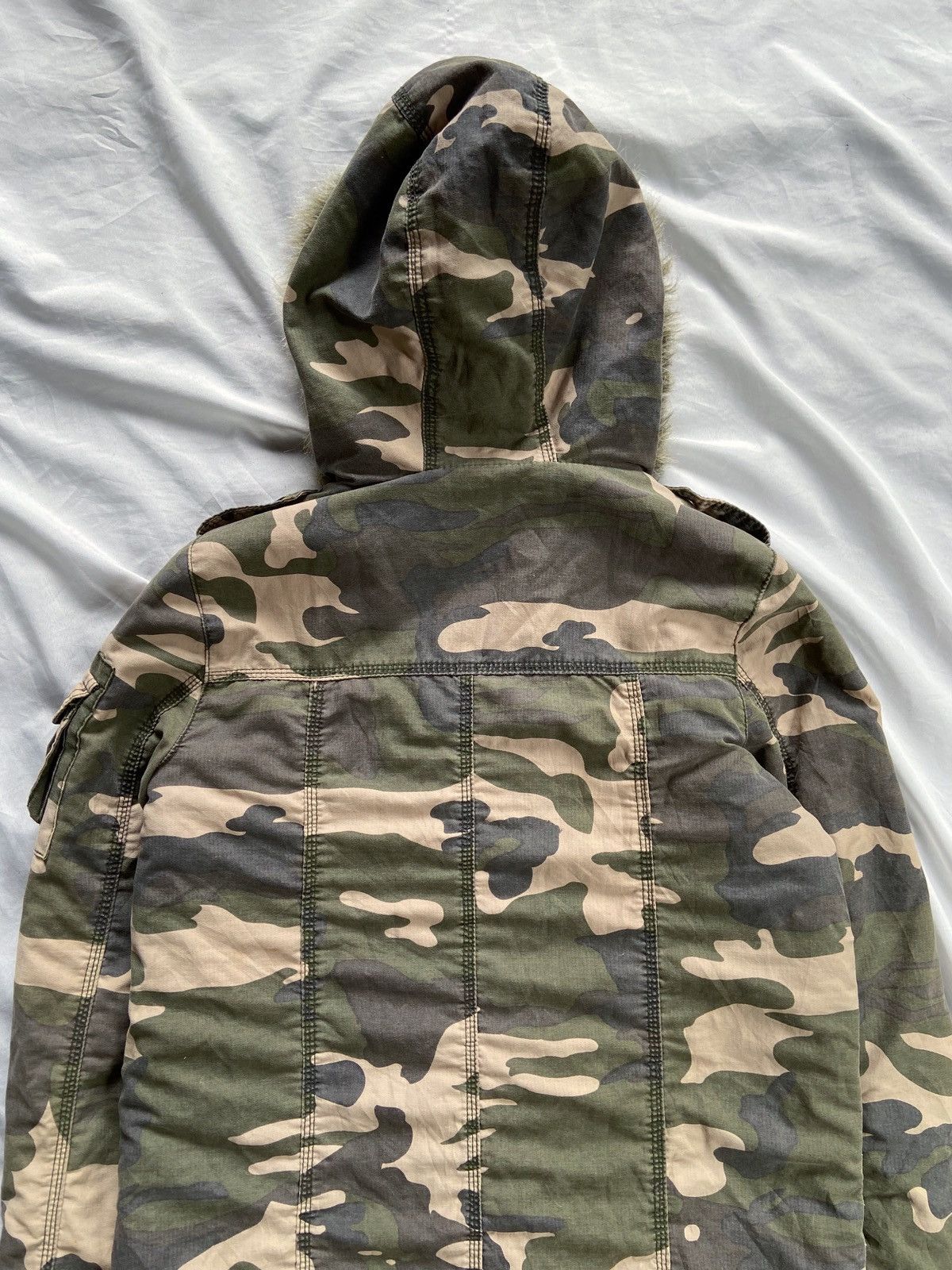 UPPER FREAK FAUX FUR MULTI POCKET ARMY PARKA JACKET