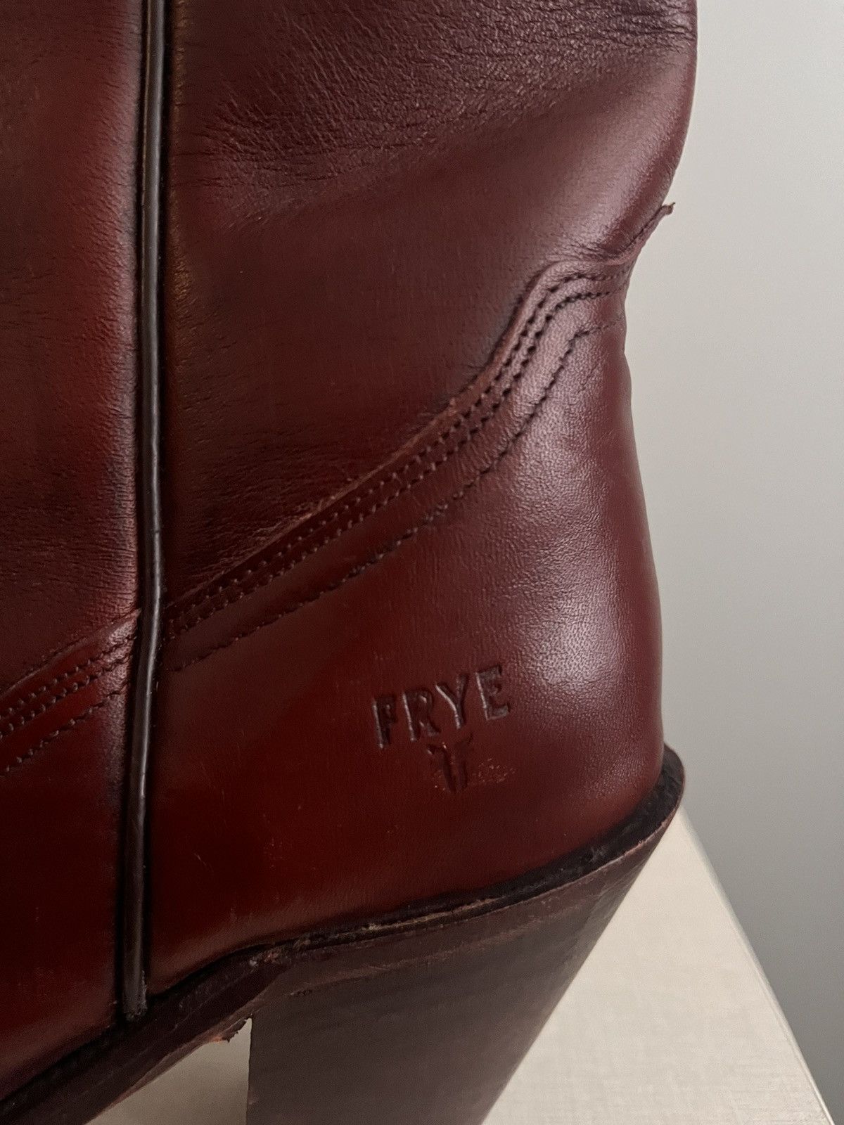 Frye Reddish Brown Cowboy Frye Boots Size US 5.5 / IT 35.5 - 2 Thumbnail