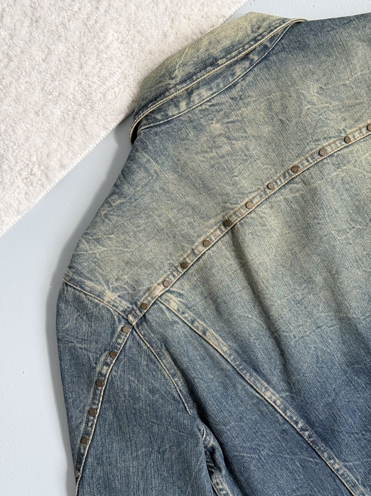 Just Cavalli ⚡SENDOFFER⚡Just Cavalli Roberto Cavalli Denim Trucker Jacket Size US M / EU 48-50 / 2 - 6 Thumbnail