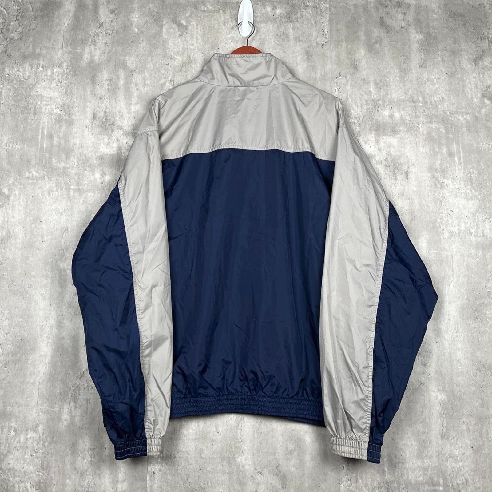 Adidas × Vintage Vintage 90s Adidas Navy & Grey Essential Windbreaker Jacket Size US XL / EU 56 / 4 - 3 Thumbnail