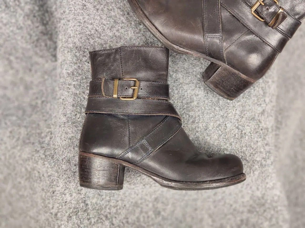 MoMA Moma Handmade Leather Shoes Buckle Wide Width Ankle Boots Size US 5 / IT 35 - 5 Thumbnail