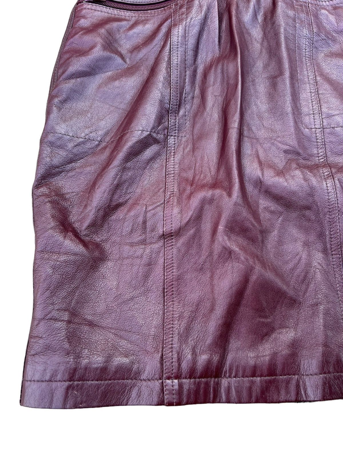 Vintage Vintage Unknown Fade Patina Leather Zipper Biker Dress Size XS / US 0-2 / IT 36-38 - 22 Thumbnail