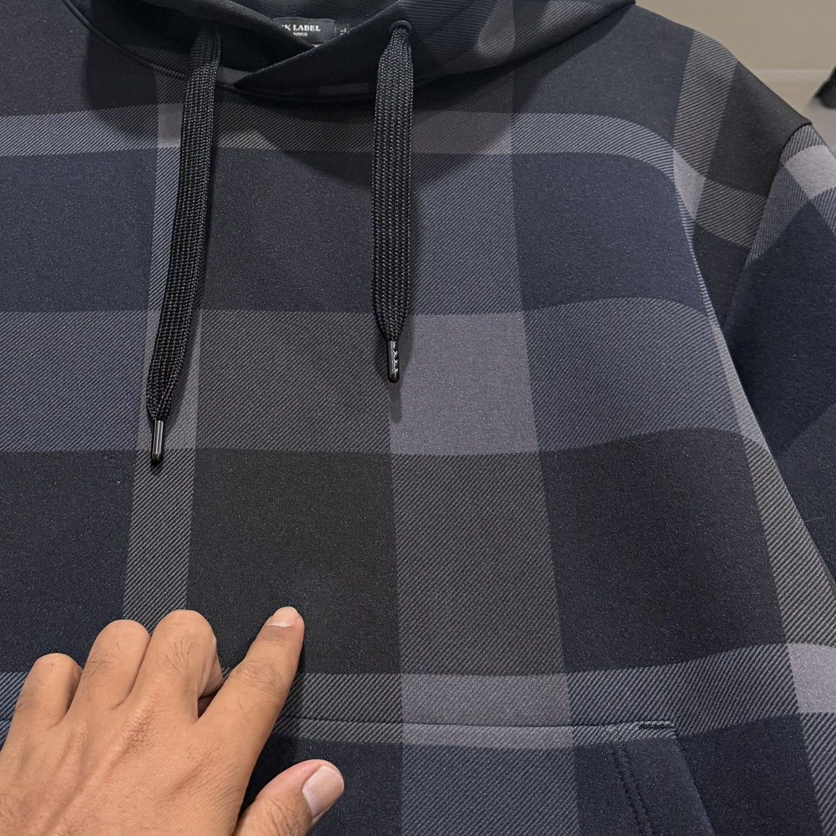 Burberry BURBERRY BLACK LABEL CRESTBRIDGE Black Checked Hoodie Size US L / EU 52-54 / 3 - 9 Thumbnail