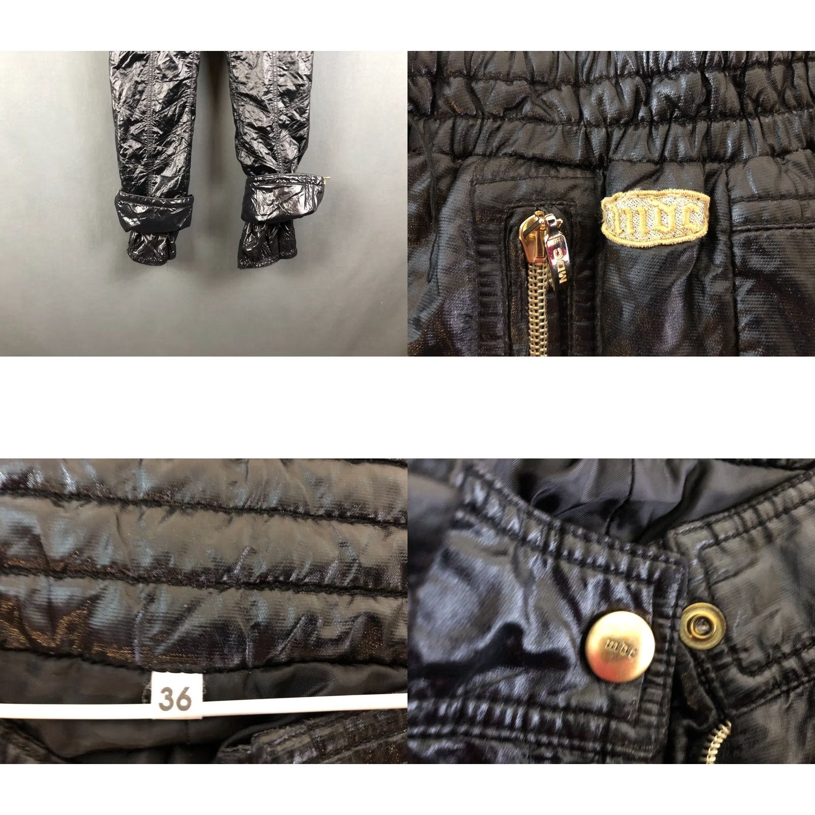 Vintage MDC Pants Women's Black Polyamide Chino Zip Pockets 31.1in Inseam Size 36 Size 25" / US 0 / IT 36 - 8 Thumbnail