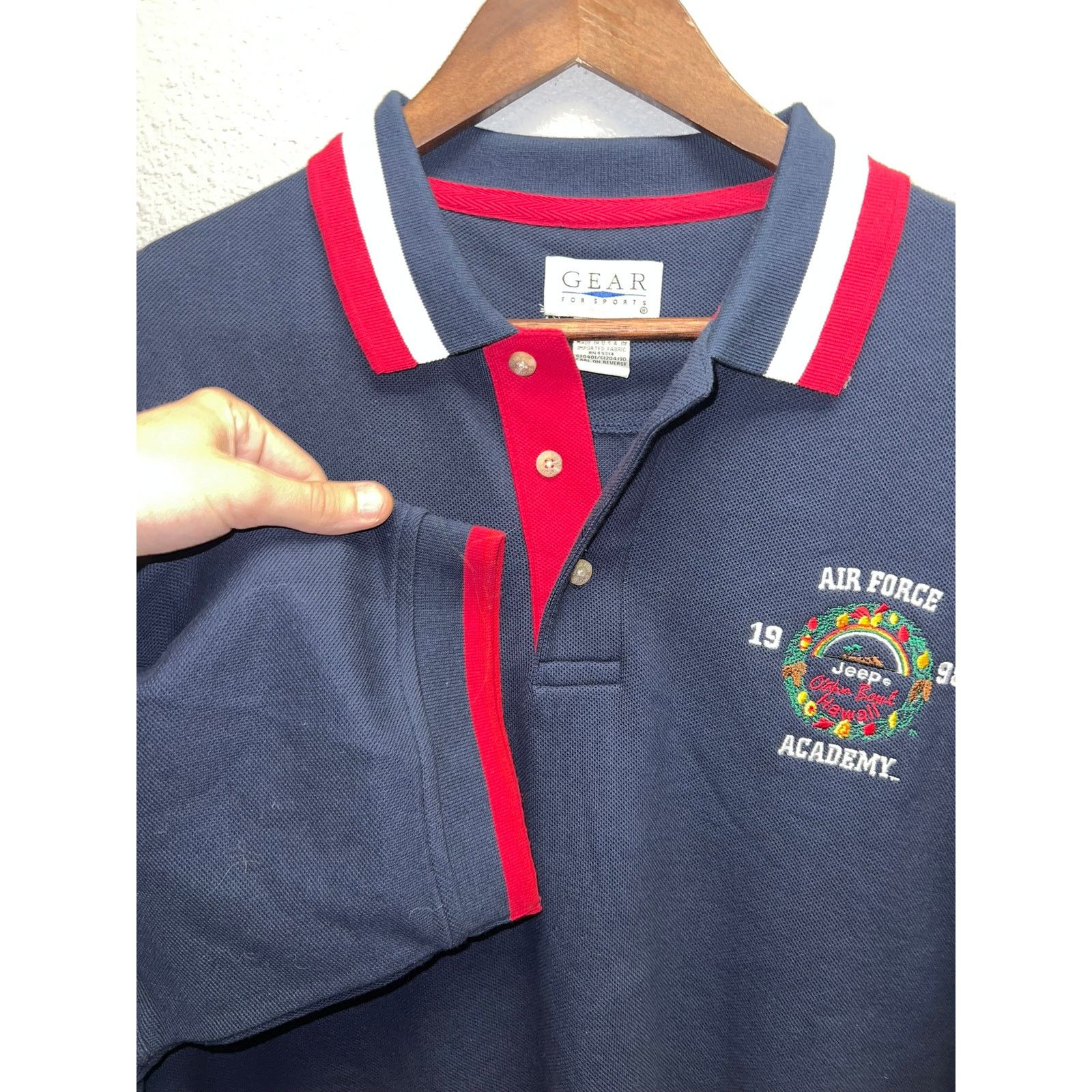 Vintage Vintage Jeep Bowl Hawaii Polo Shirt O'Ahu Air Force 90s L Size US L / EU 52-54 / 3 - 4 Thumbnail