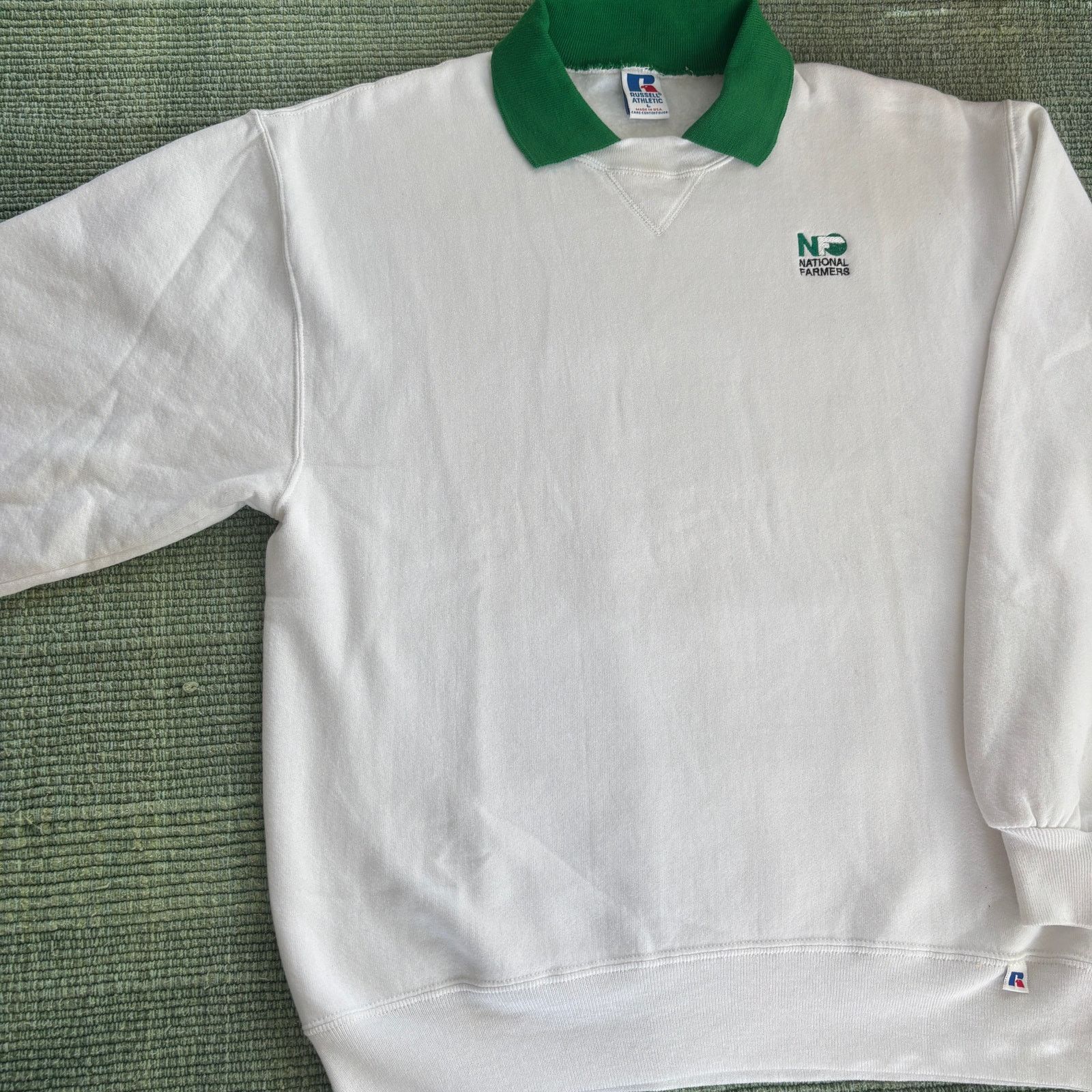 Russell Athletic × Vintage Vintage 1990s Russell Athletic cotton collared farmers sweat Size US L / EU 52-54 / 3 - 4 Thumbnail