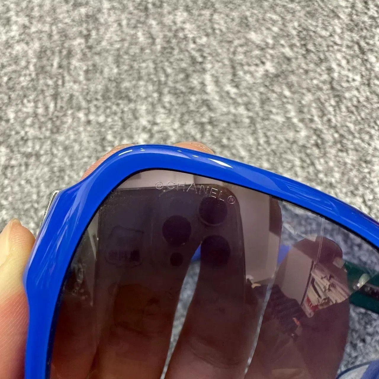 Chanel Chanel Blue Sunglasses. Size ONE SIZE - 4 Thumbnail