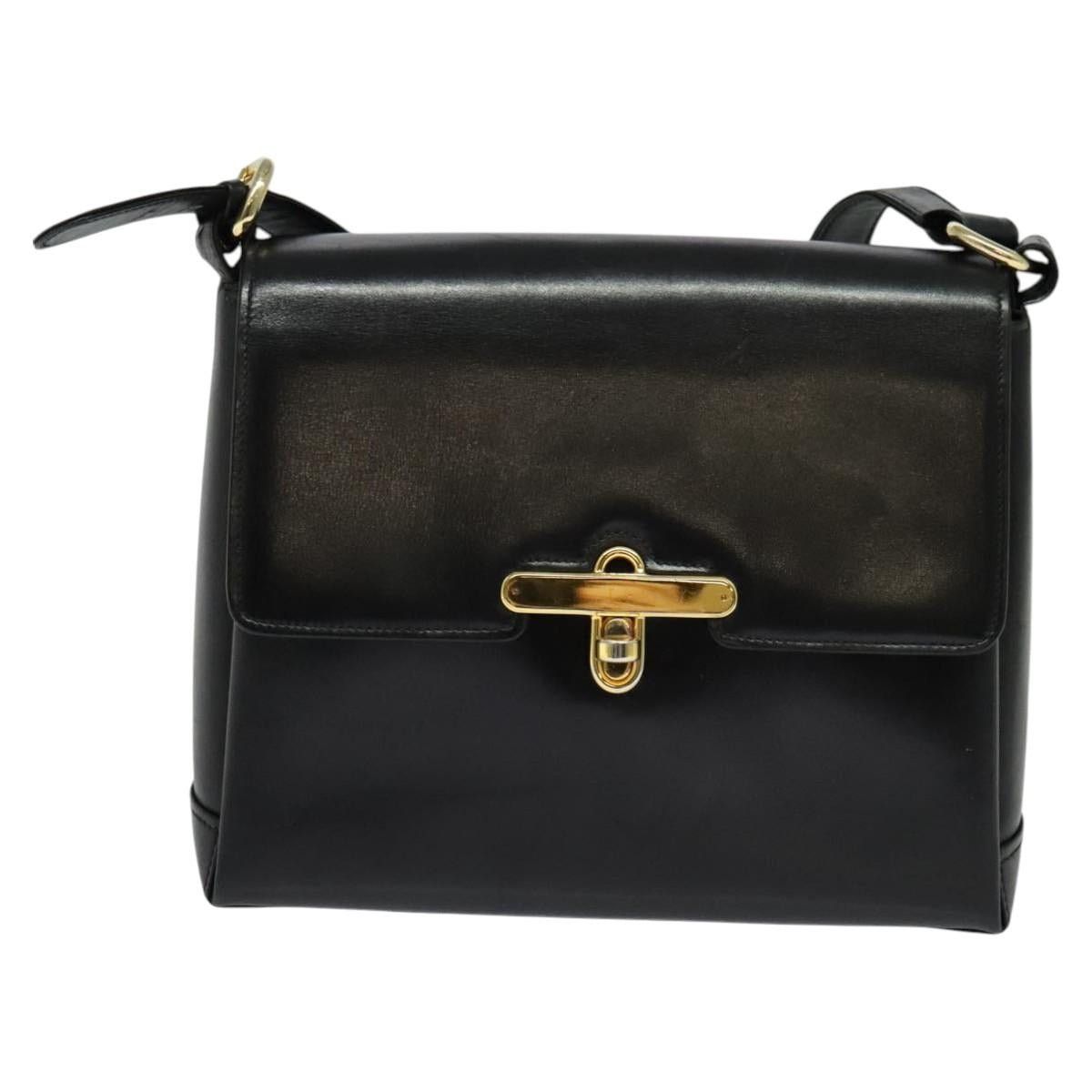 Gucci GUCCI Shoulder Bag Leather Black Gold Size ONE SIZE - 13 Thumbnail