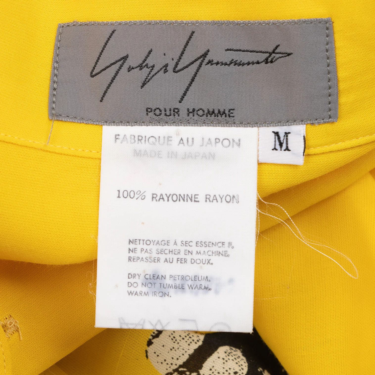 Yohji Yamamoto Yohji Yamamoto Floral Print Rayon Shirt Yellow M Size US M / EU 48-50 / 2 - 18 Thumbnail