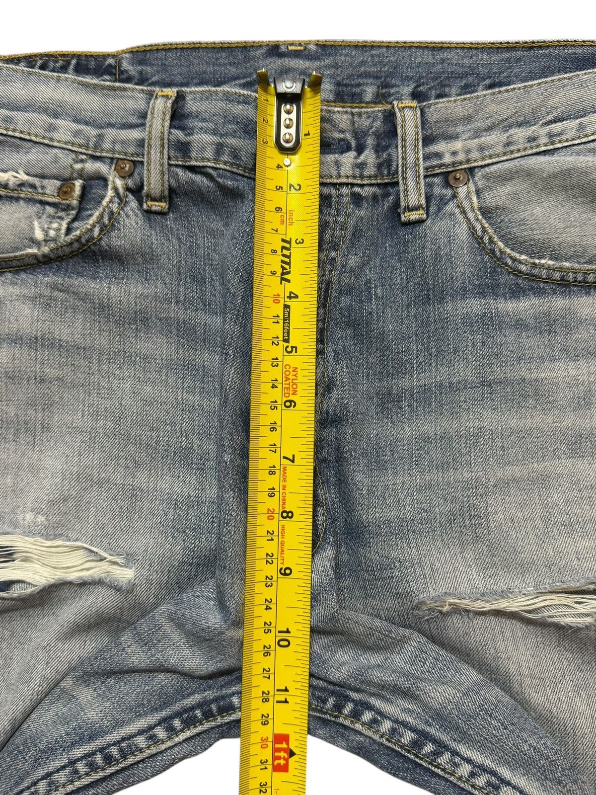 Levi's Vintage Levis 502 Blue Faded Wash Distressed Wide Leg Jeans Size US 33 - 13 Thumbnail