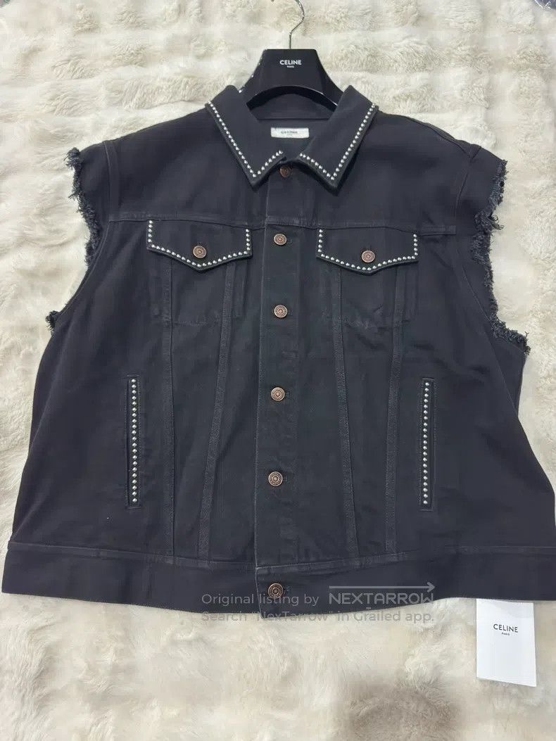 Celine CELINE Studded Heavy Duty Denim Vest Size US L / EU 52-54 / 3 - 5 Thumbnail