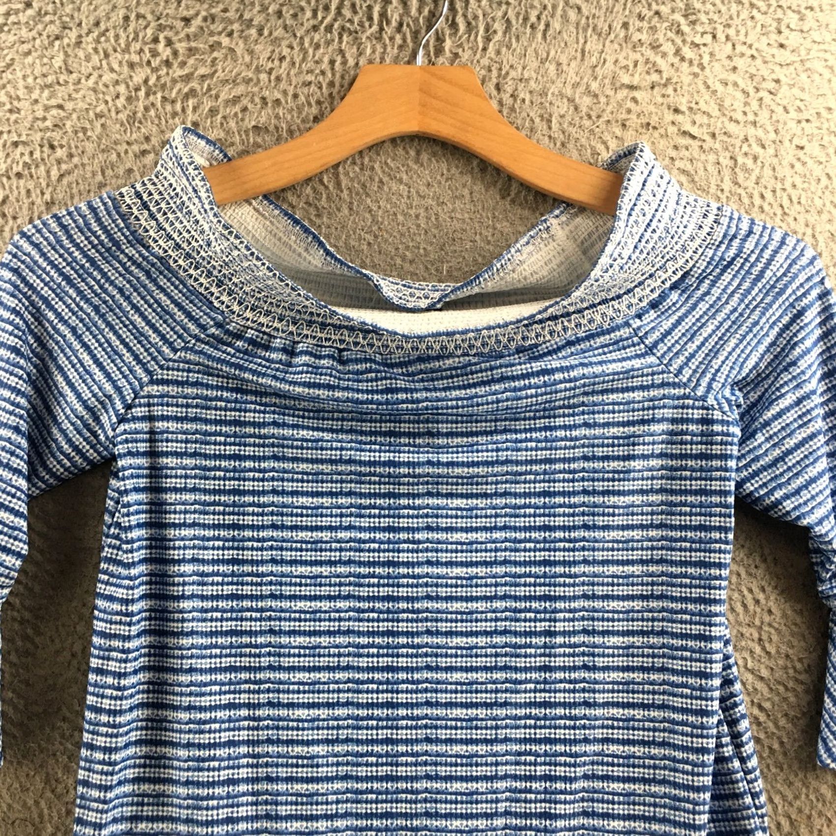 Vintage Cabana Life Top Womens S Blue White Tassel Charleston Coverluxe Smocked NEW Shirt Women S Small Blue White Tassel Charleston Coverluxe Smocked NEW Size S / US 4 / IT 40 - 2 Thumbnail