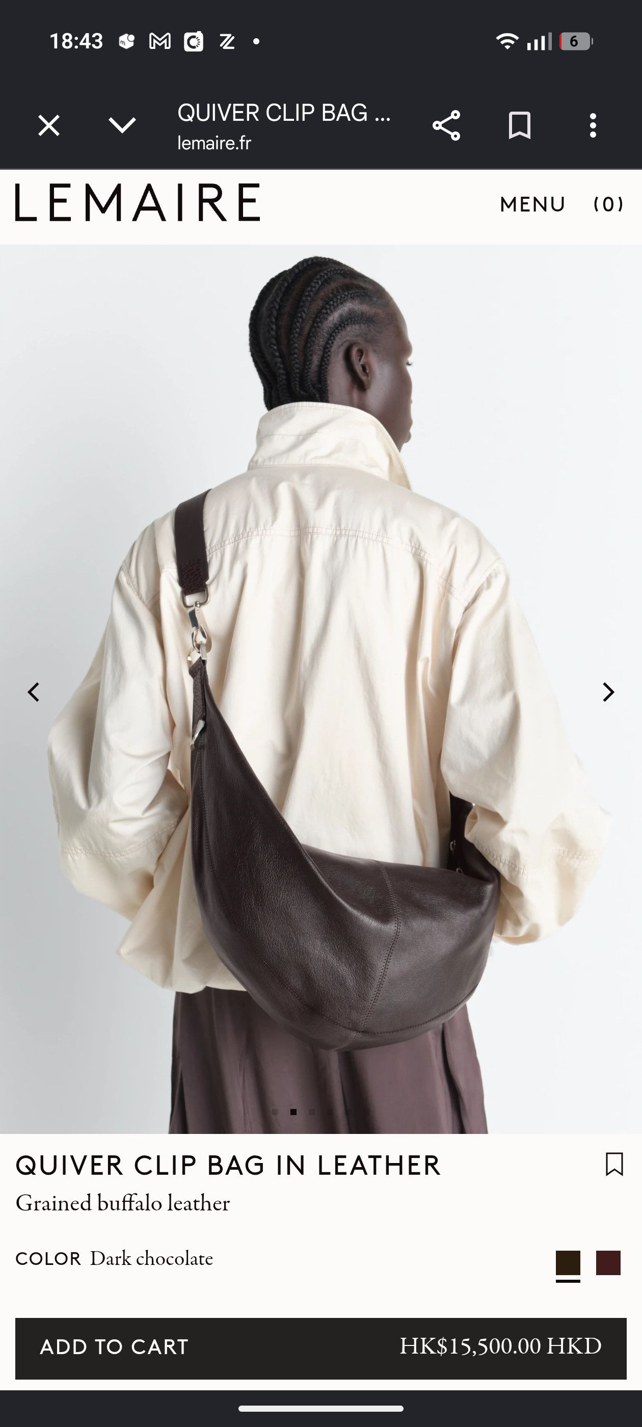 Lemaire LEMAIRE QUIVER CLIP BAG soft game croissant the row loewe Size ONE SIZE - 16 Thumbnail