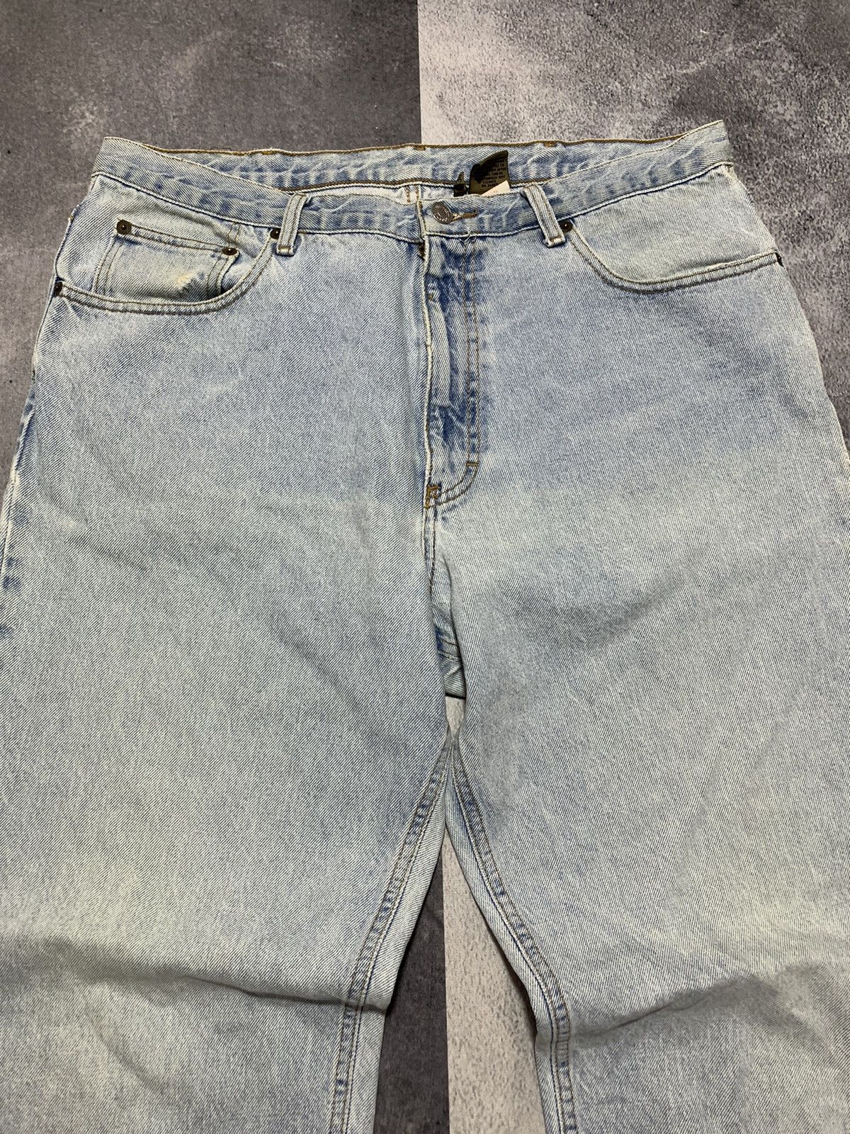 Calvin Klein × Vintage Vintage 90s Made in USA Calvin Klein wide blue jeans size 38 Size US 38 / EU 54 - 7 Thumbnail