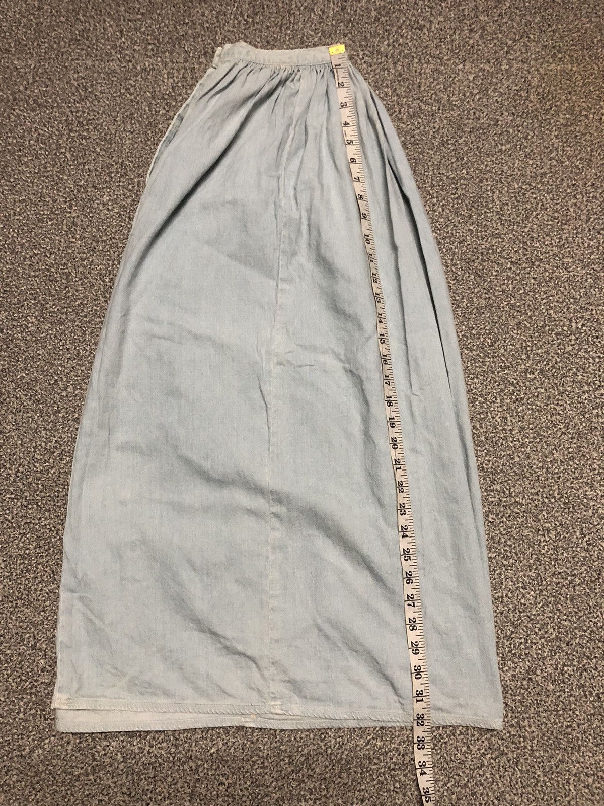 Japanese Brand 💥RARE💥Vintage KAPITAL Wash Denim Maxi Skirts Size 26" / US 2 / IT 38 - 14 Thumbnail