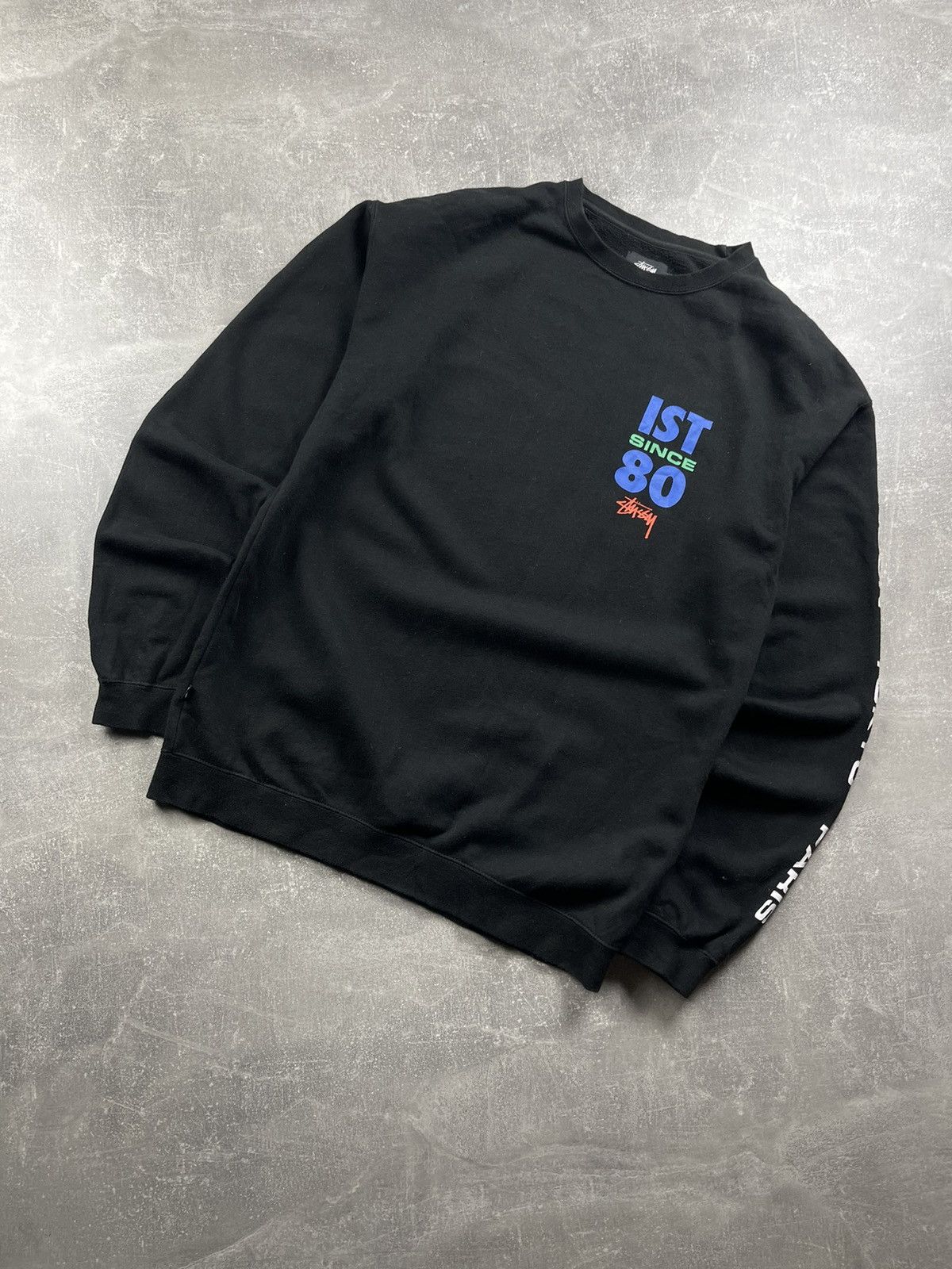 Stussy Stüssy World Tour “1980” Graphic Crewneck Sweatshirt Black Size US S / EU 44-46 / 1 - 5 Thumbnail