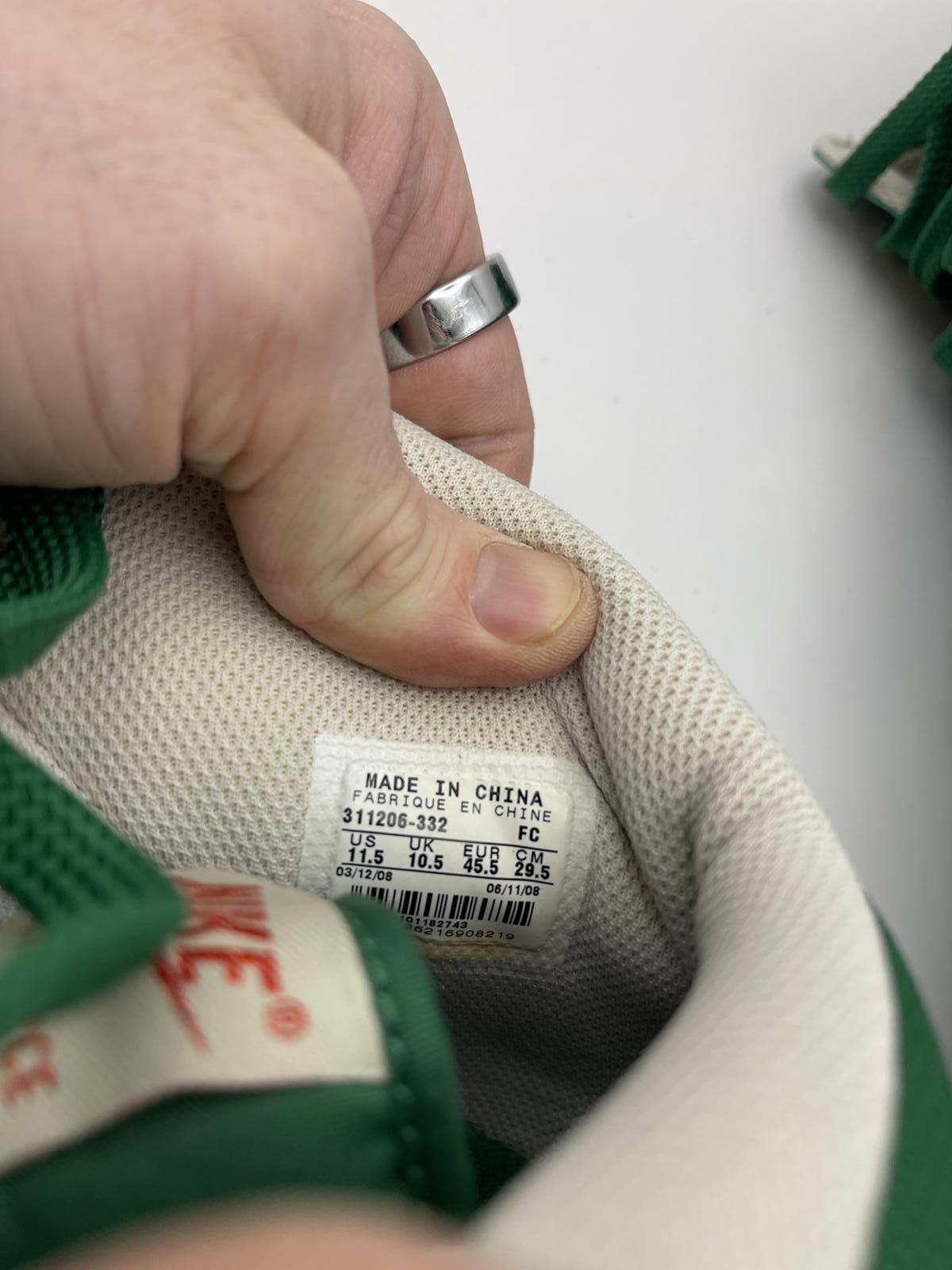 Nike Nike Court Force Hi Sneaker Mens 11 Athletic Pine Green NEW Size US 11 / EU 44 - 3 Thumbnail