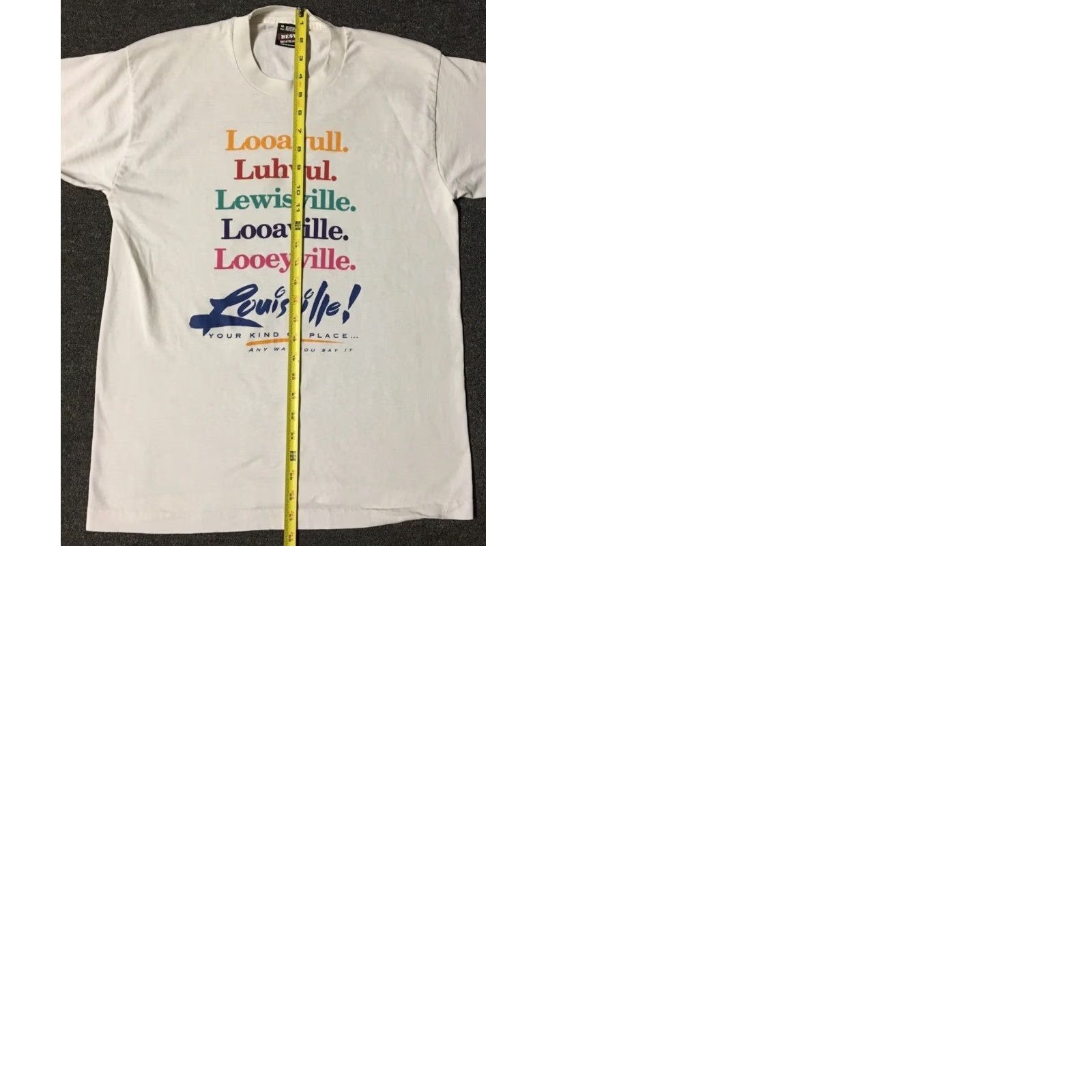 Vintage Vtg 90s Louisville Kentucky However You Say It Faded Shirt M White Grunge Funny Joke Size US M / EU 48-50 / 2 - 10 Thumbnail