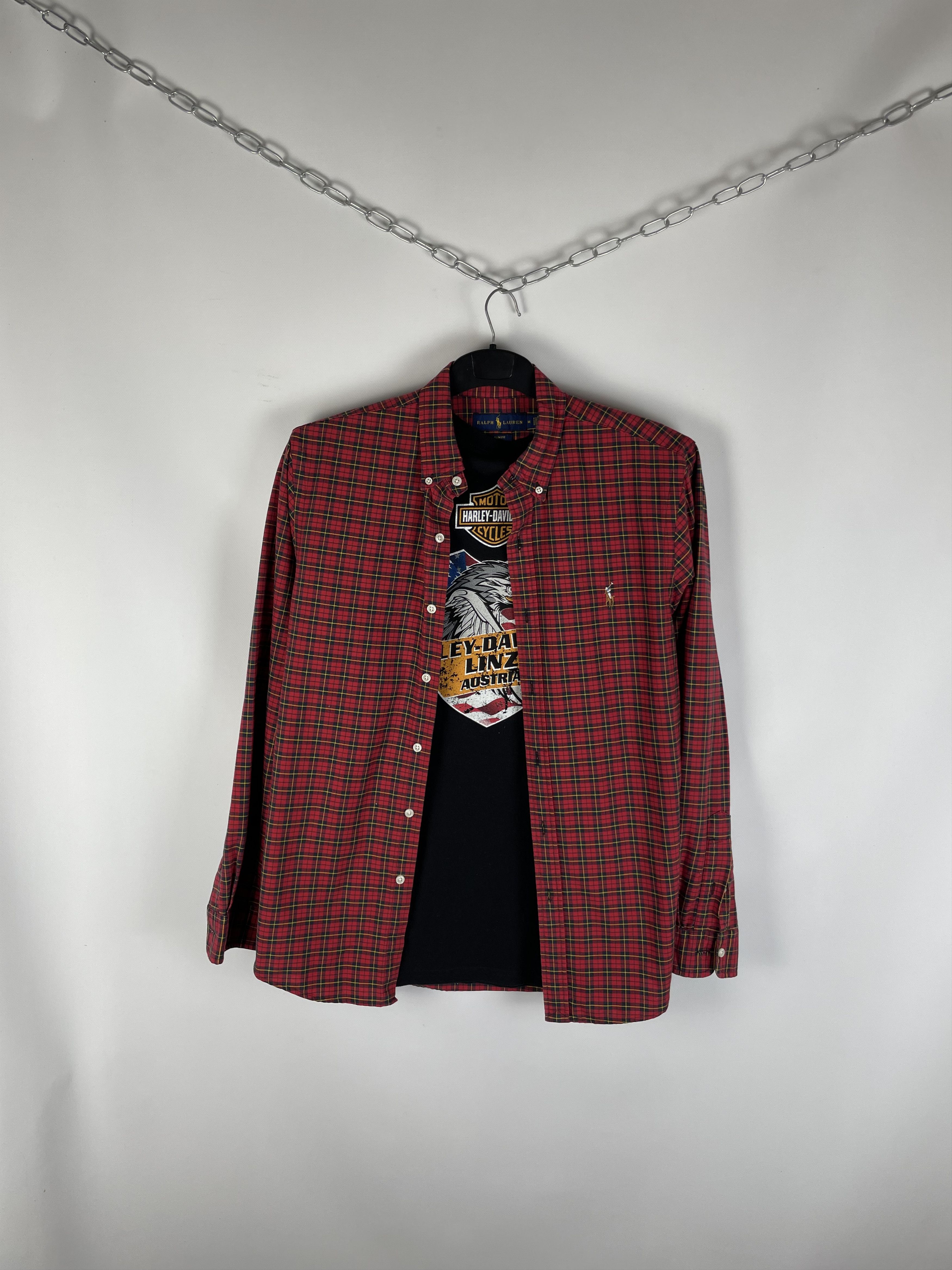 Flannel Flannel Polo Ralph Lauren Vintage Mens Plaid Shirt Size US M / EU 48-50 / 2 - 1 Thumbnail