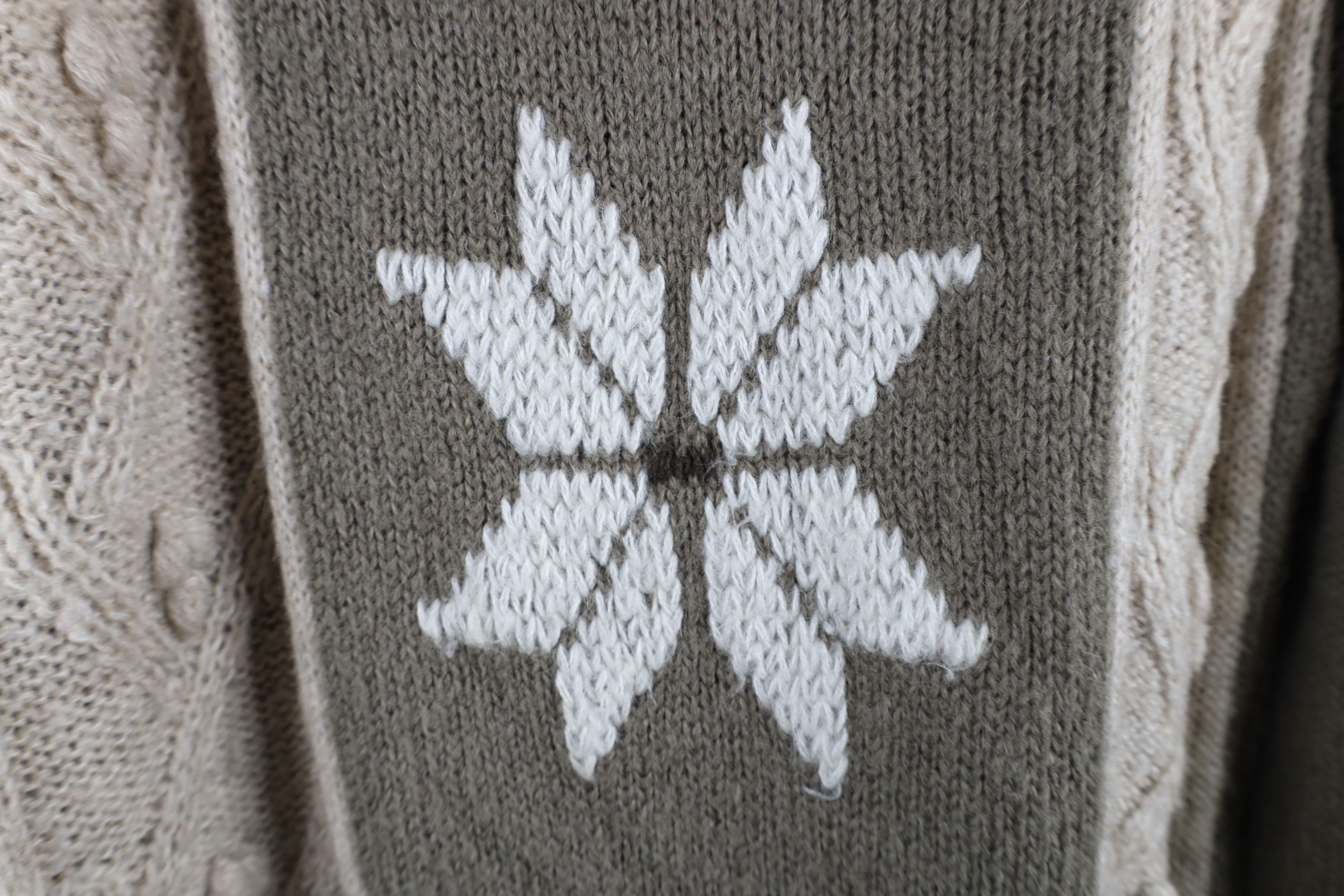 Vintage Vintage 90s Streetwear Wool Blend Knit Snowflake Sweater Size M / US 6-8 / IT 42-44 - 5 Thumbnail
