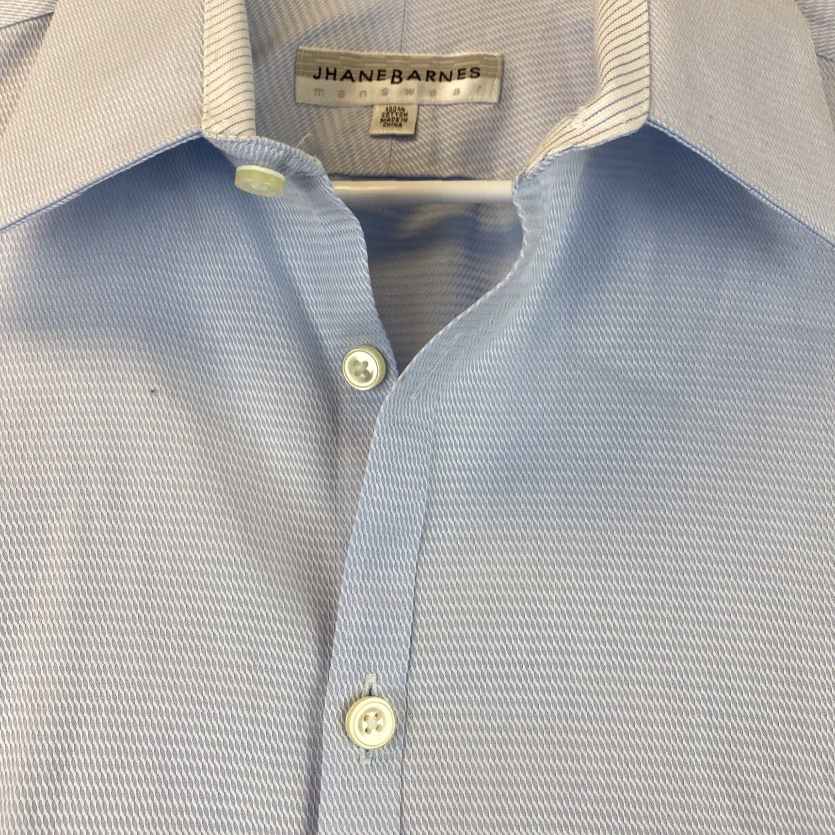 Vintage VINTAGE Jhane Barnes Men's Dress Shirt Long Sleeve Big & Tall Size 16 Gray Striped Cotton Slim Fit Size US L / EU 52-54 / 3 - 3 Thumbnail