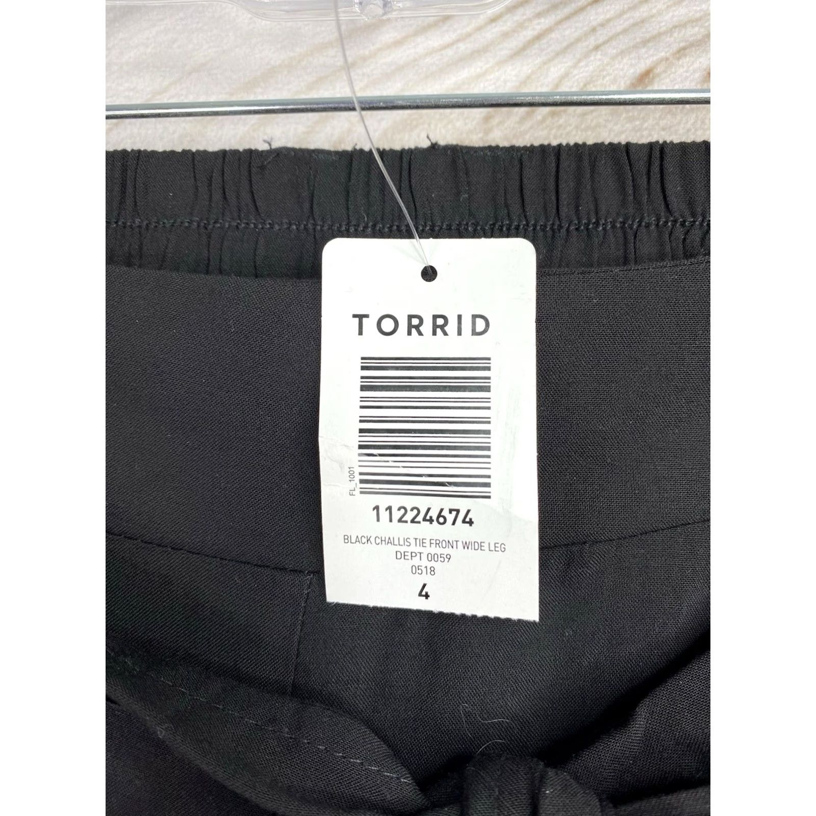 Torrid Torrid Pants Belted Black 4X Wide Leg Pull-On Relaxed High Rise Rayon Chiffon Winter Spring Summer Fall Adults Womens Pants Size 40" / US 18 - 5 Thumbnail