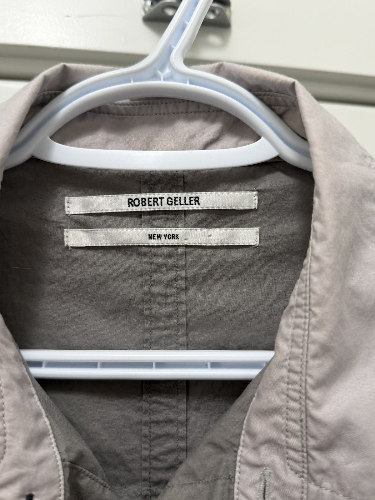 Robert Geller Robert Geller Japan Made Gray Contrast Shirt Size 50 Size US M / EU 48-50 / 2 - 2 Thumbnail