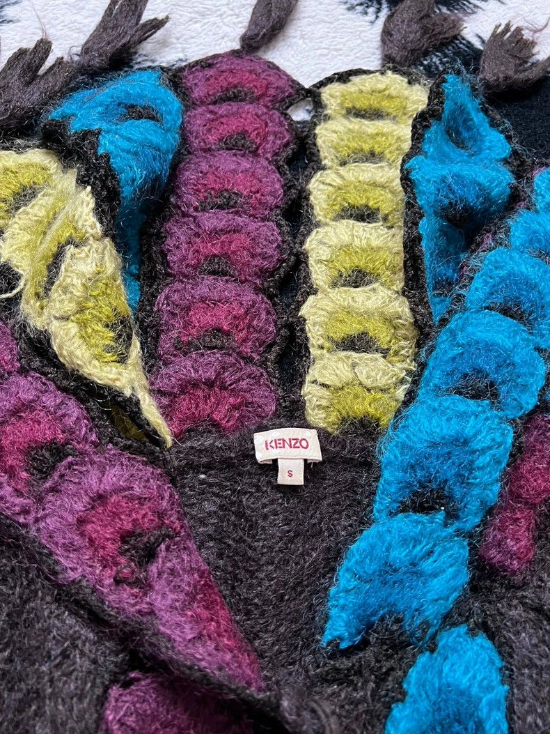 Kenzo KENZO Ruffled fringe patchwork cardigan coat Size S / US 4 / IT 40 - 4 Thumbnail
