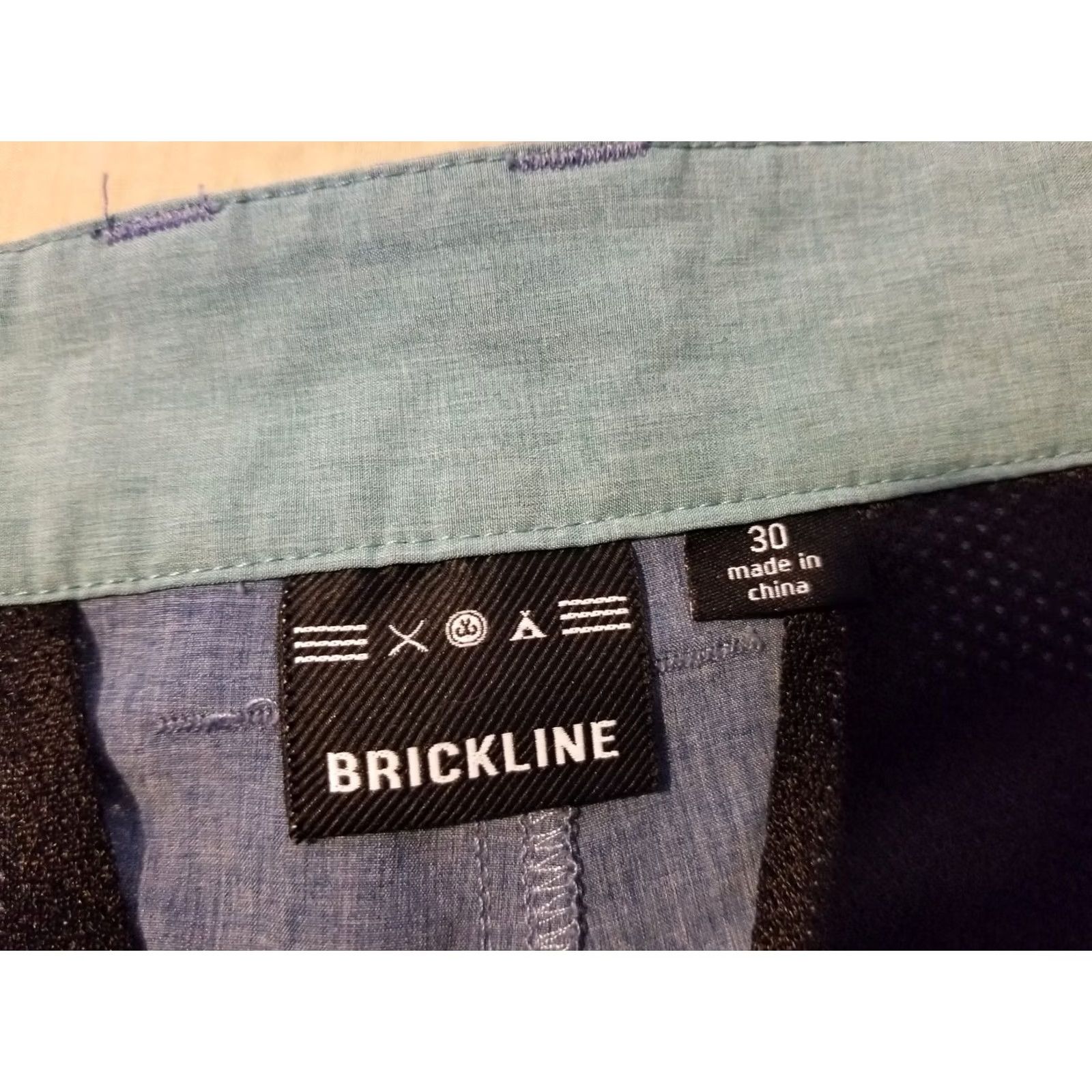 Vintage Brickline Mens Athletic Shorts 30 Blue Cotton Flat Front Chino Casual Summer Spring Size US 30 / EU 46 - 4 Thumbnail