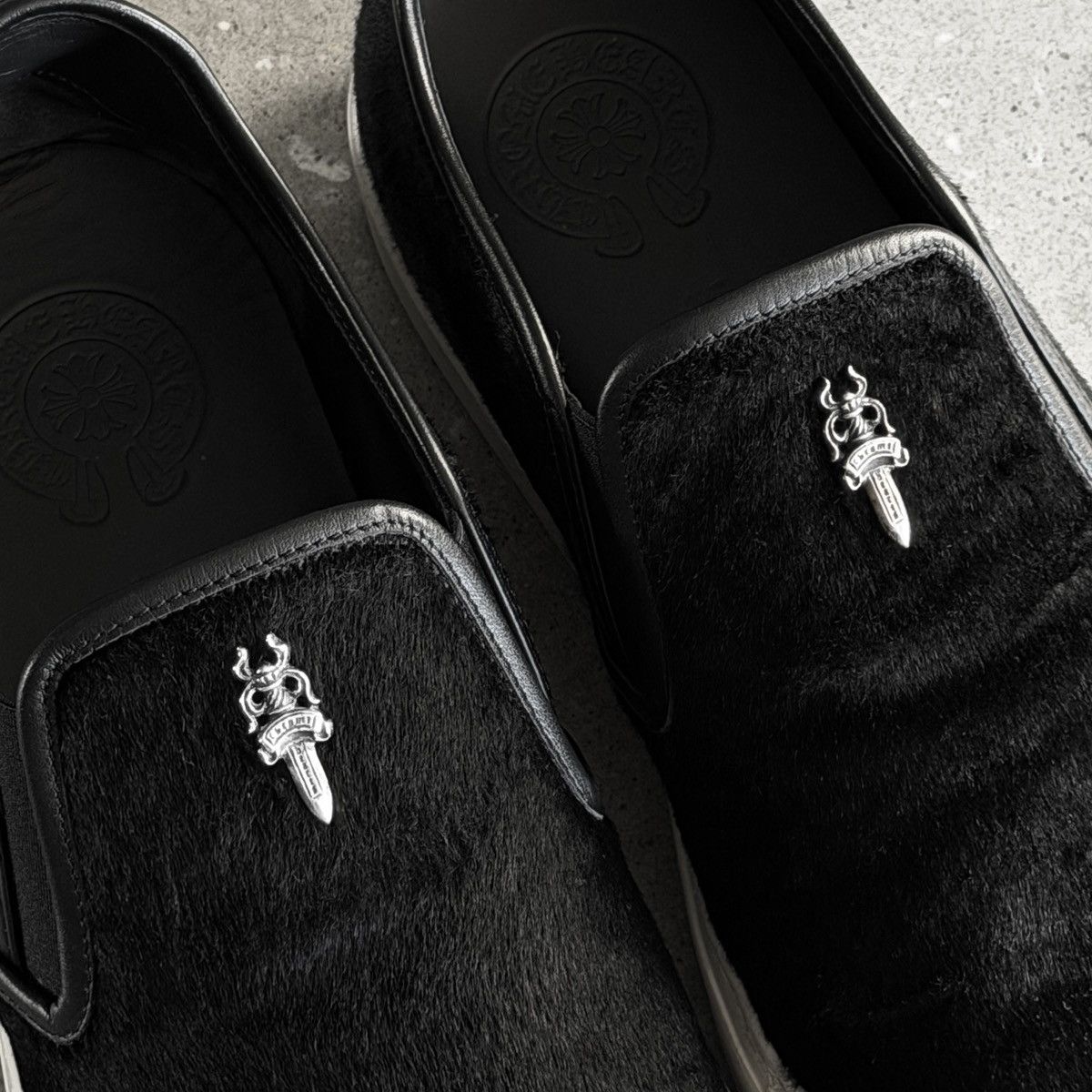 Chrome Hearts Chrome Hearts Pony Hair Dagger Slip On Low Top Fur Sneakers Size US 10.5 / EU 43-44 - 4 Thumbnail