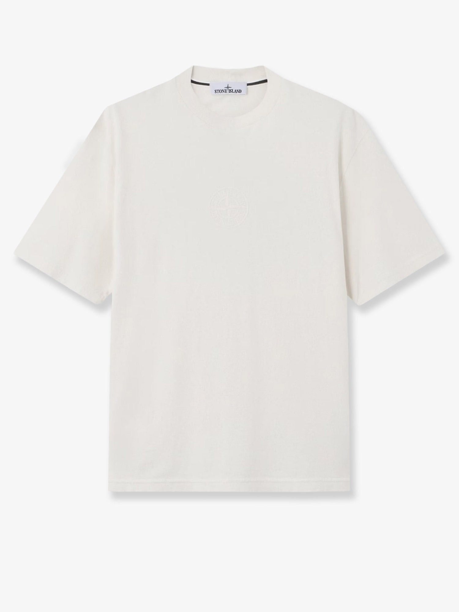 Stone Island Cotton T-Shirt With Tone-On-Tone Logo Print On The Front Size US XXL / EU 58 / 5 - 1 Thumbnail