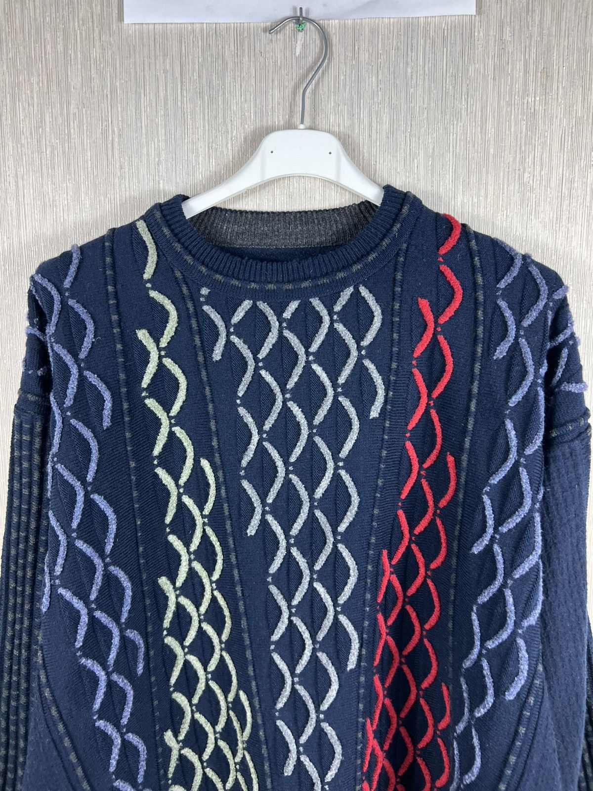 Carlo Colucci Vintage 90s Carlo Colucci scales patterned wool y2k sweater Size US L / EU 52-54 / 3 - 5 Thumbnail