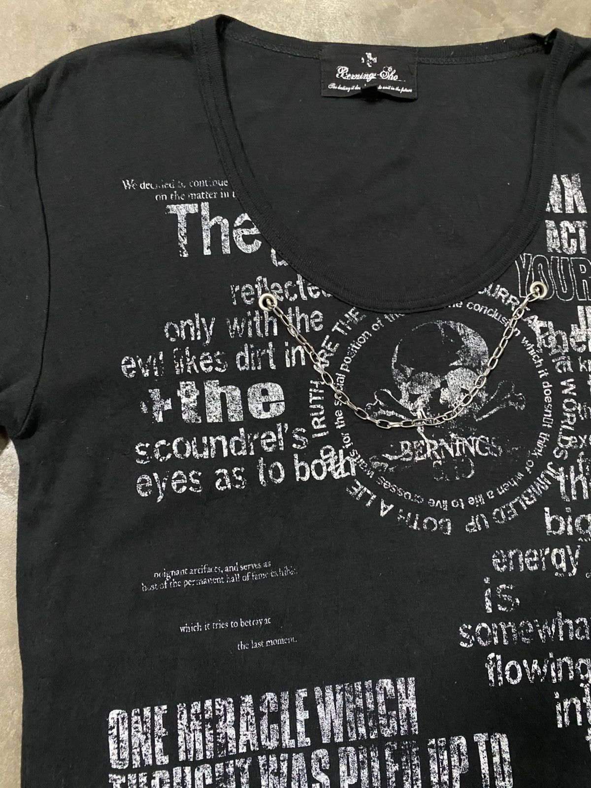 If Six Was Nine × Japanese Brand Japan Berning Sho Skull Bones Poem T 🔥 Size US M / EU 48-50 / 2 - 2 Thumbnail