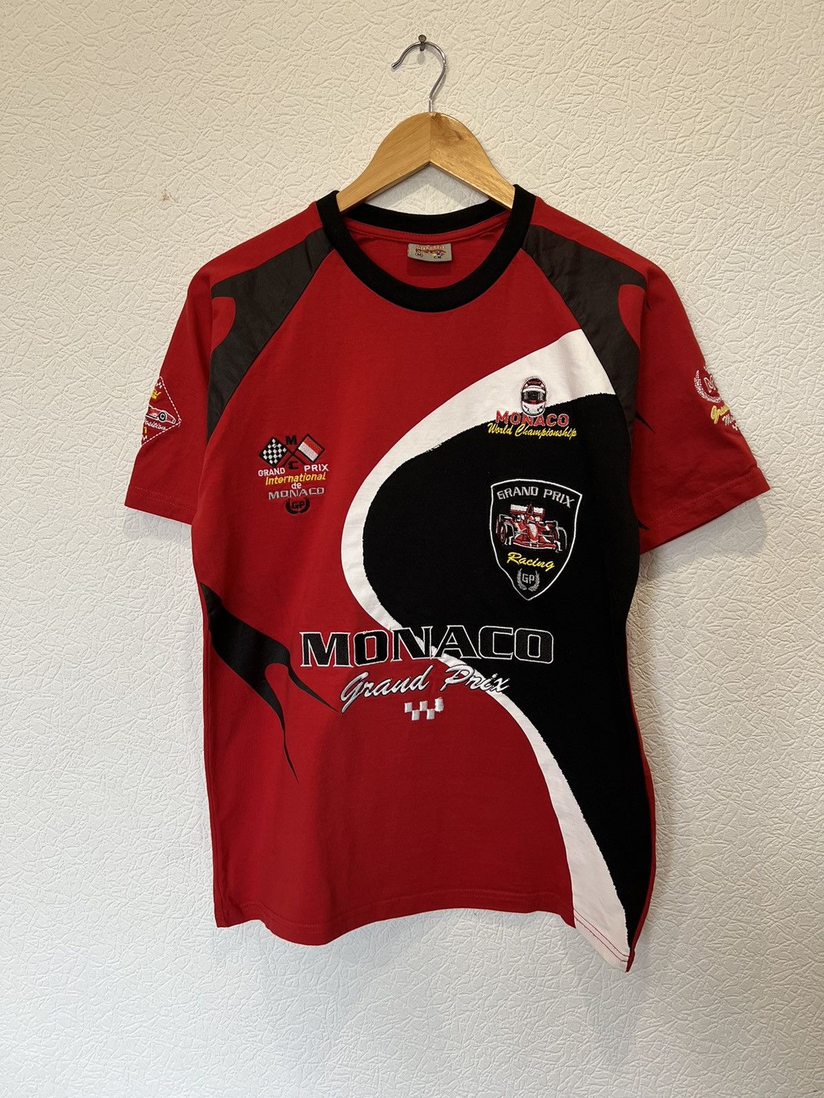 Club Monaco × Vintage Vintage Monaco Grand Prix Racing Red T Shirt Tee Size US S / EU 44-46 / 1 - 1 Thumbnail