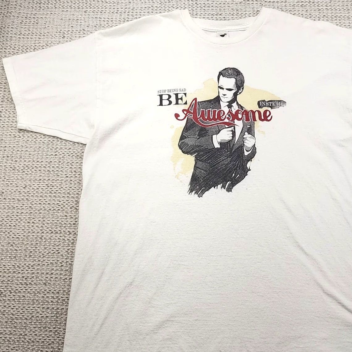 Vintage VINTAGE TeeFury Graphic Tee Shirt Mens XL Dont Be Sad Be Awesome Meme Short Sleeve White Cotton Graphic Print MENS T-Shirt Graphic tee 1990s? Size US XL / EU 56 / 4 - 3 Thumbnail