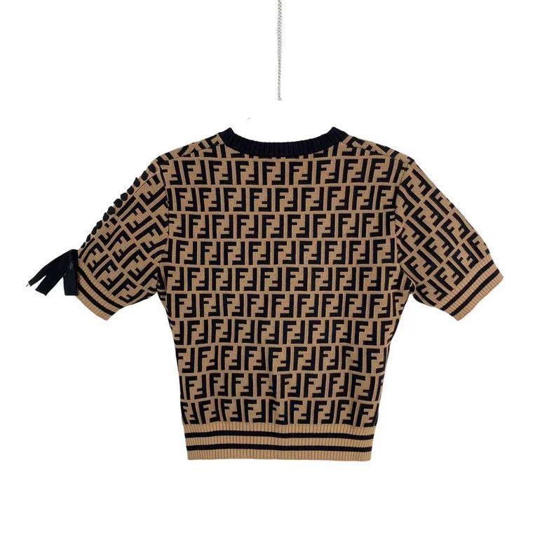 Fendi Fendi Old-fashioned full-print knitted short sleeves Size US XXS / EU 40 - 2 Thumbnail