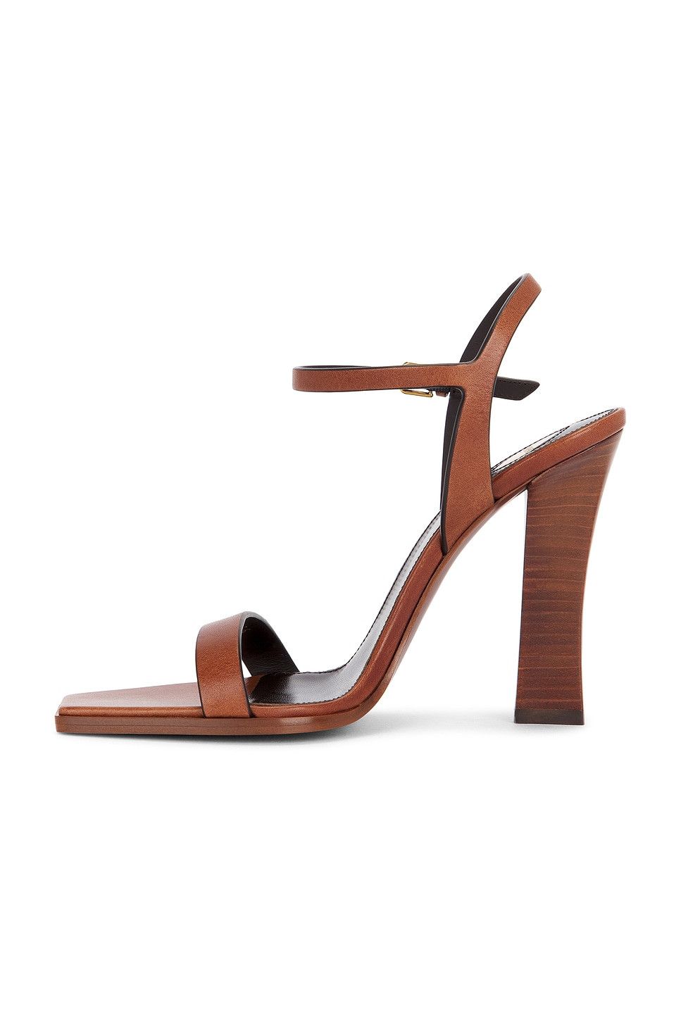 Saint Laurent Paris o1w1db10526 822437 Susan Sandals in Smooth Leather in Brown Size US 7 / IT 37 - 5 Thumbnail