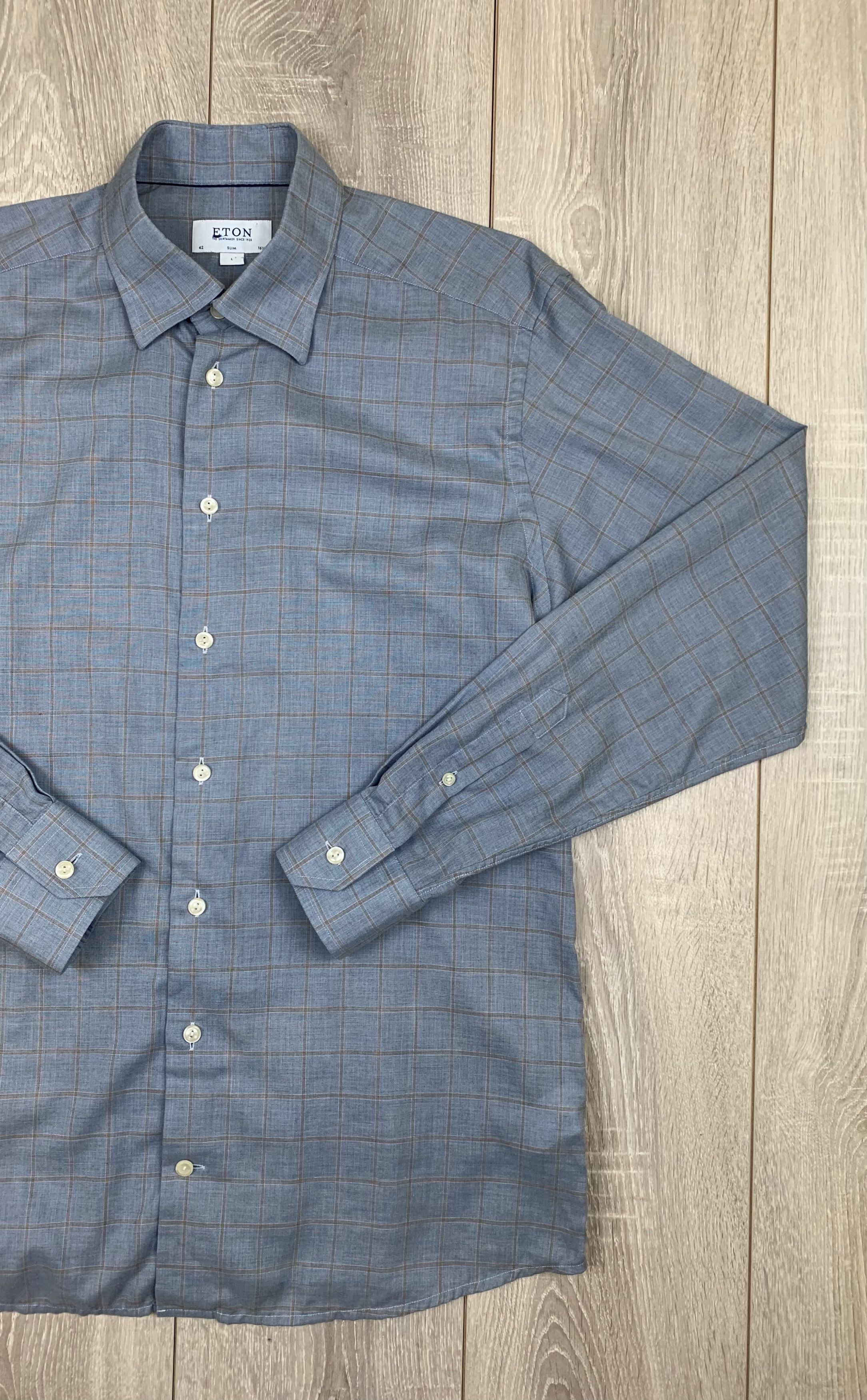 Eton Eton Checkered Shirt Slim Fit Size L Size US L / EU 52-54 / 3 - 2 Thumbnail